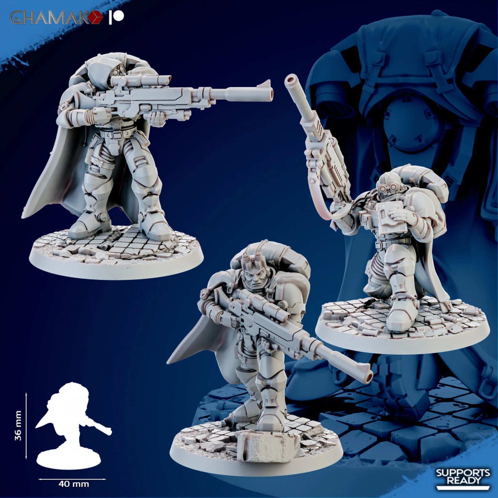 Eliminators - Ghamak Sci FI Marines Tabletop Sci Fi Miniature Wargaming Proxy