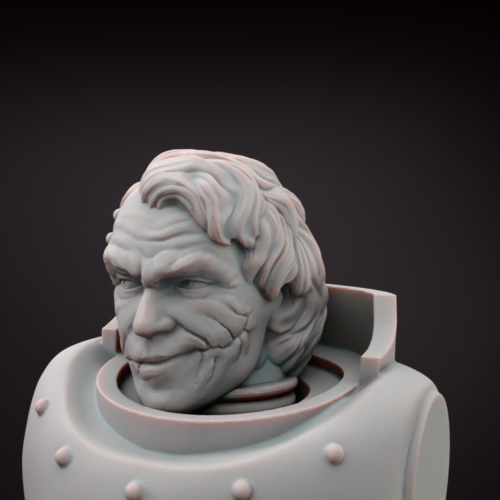 Celebrity Space Marine Solider Heads Tabletop Sci Fi Miniature Heads Helmets