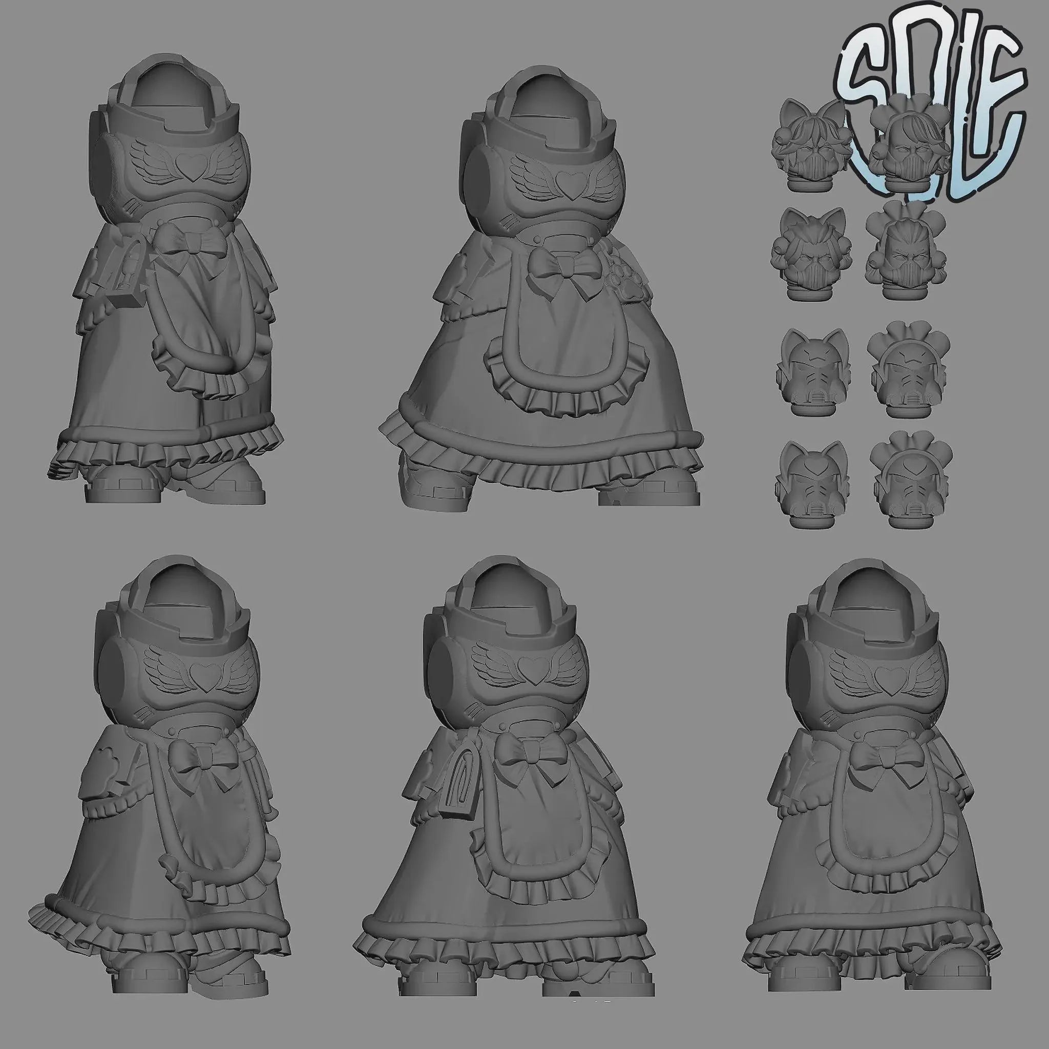 Maid Marines - Heavy Marines Tabletop Sci Fi Miniature Wargaming Proxy
