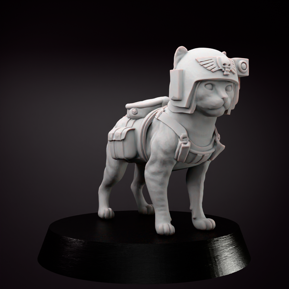 Grimdark Imperial Cat Model Gift Tabletop Sci Fi Model Proxy