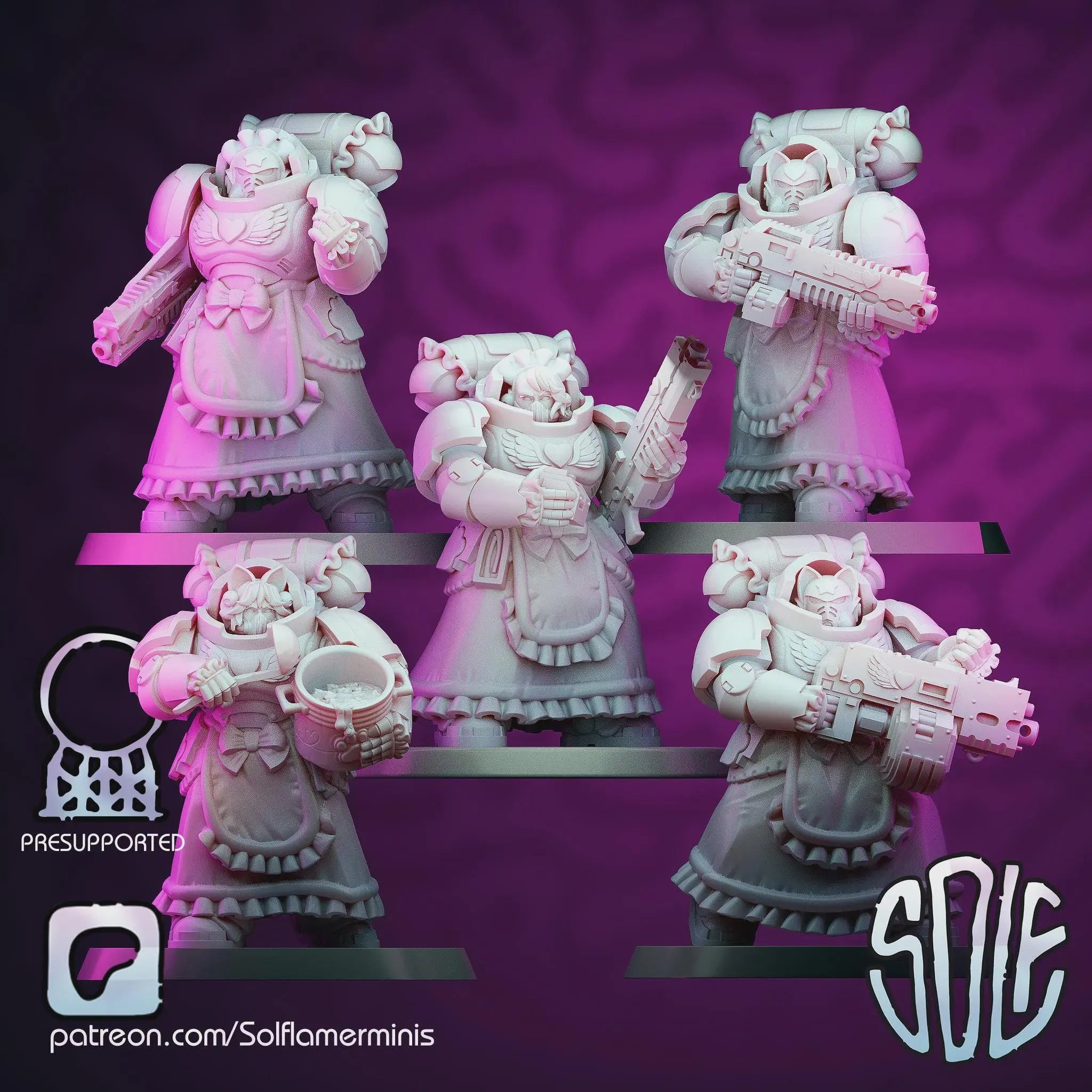 Maid Marines - Heavy Marines Tabletop Sci Fi Miniature Wargaming Proxy