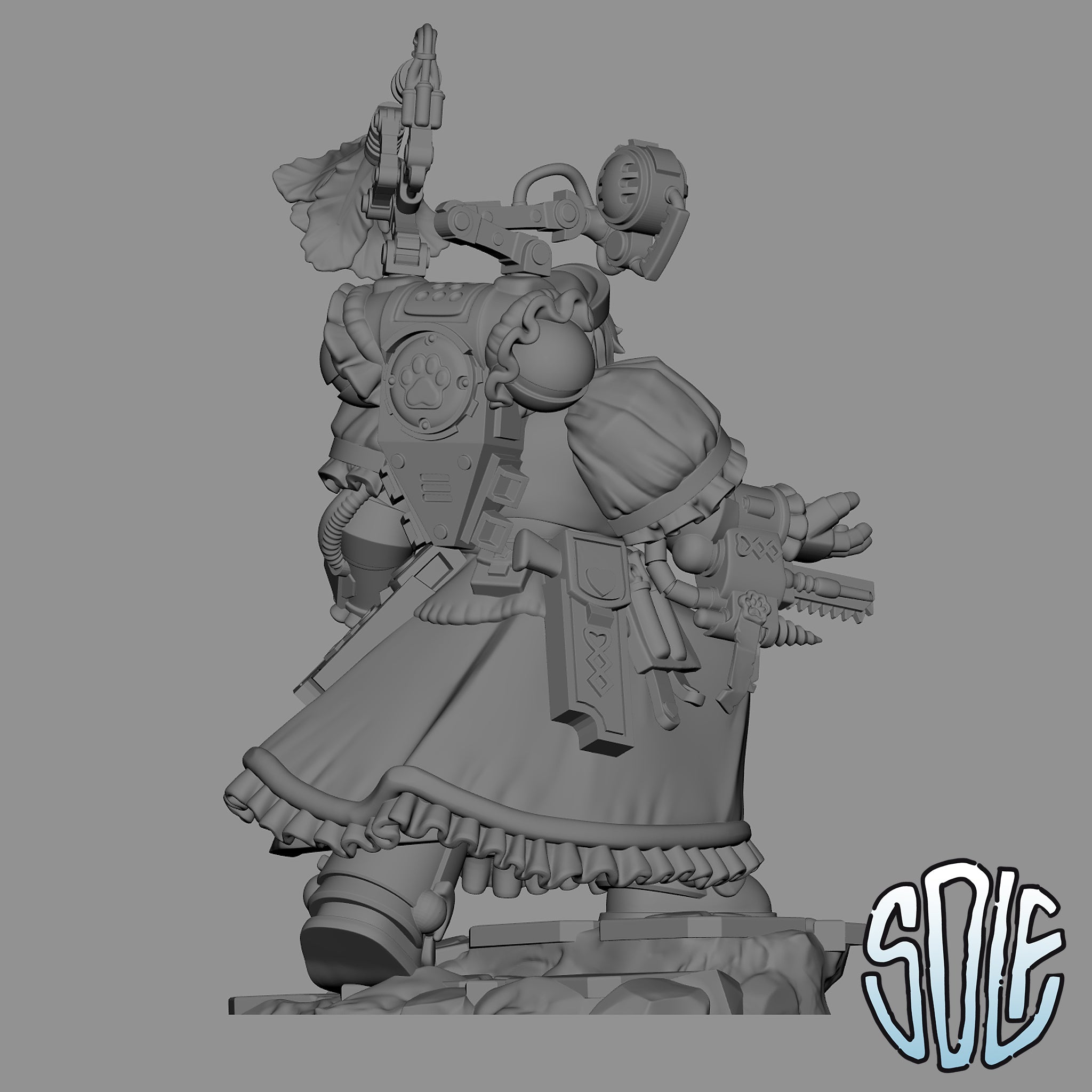 Cosmic Maids Marines - Apothecary Tabletop Sci Fi Miniature Wargaming Proxy