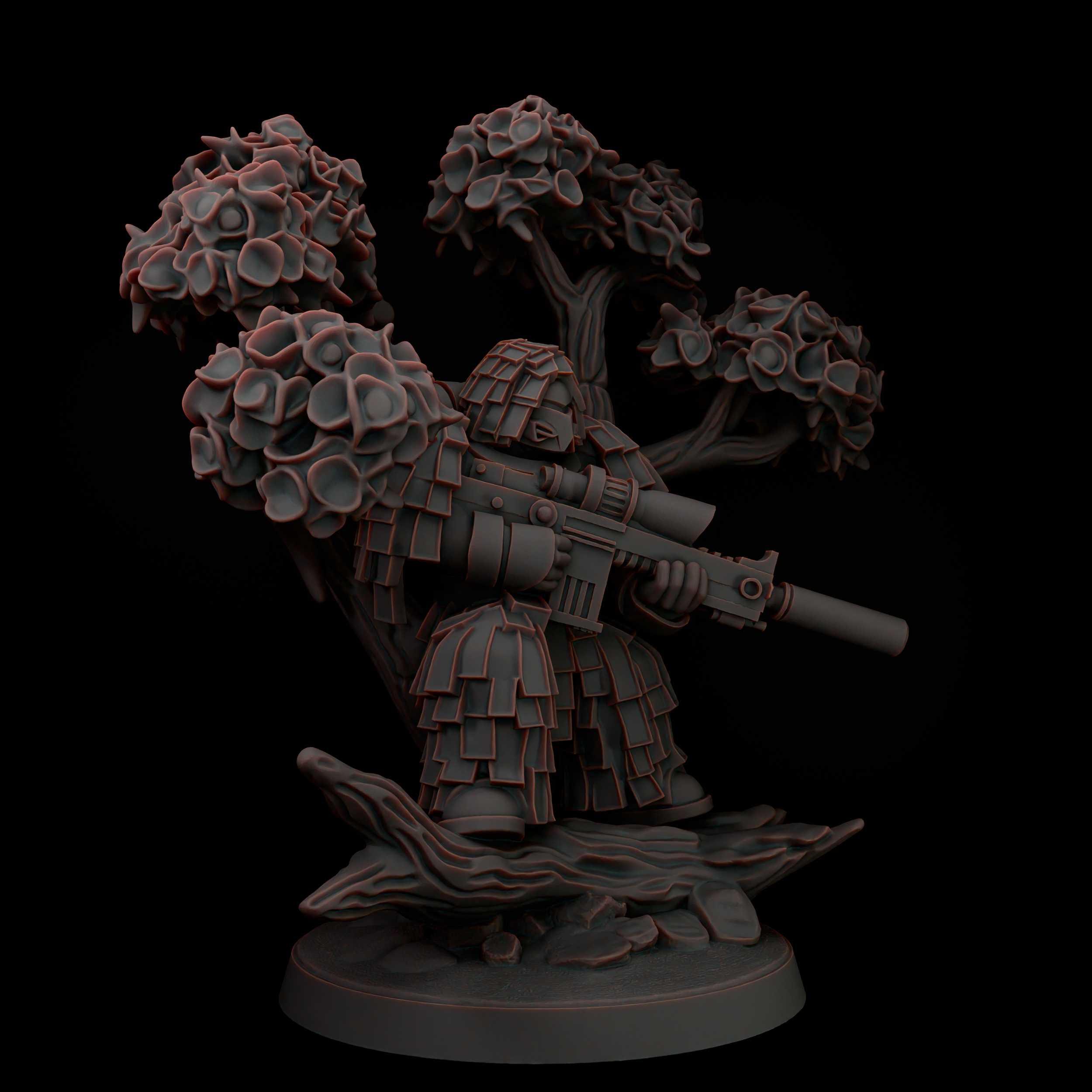 Space Sniper Diorama - Tabletop Sci Fi Marine Proxy 3D Resin Printed