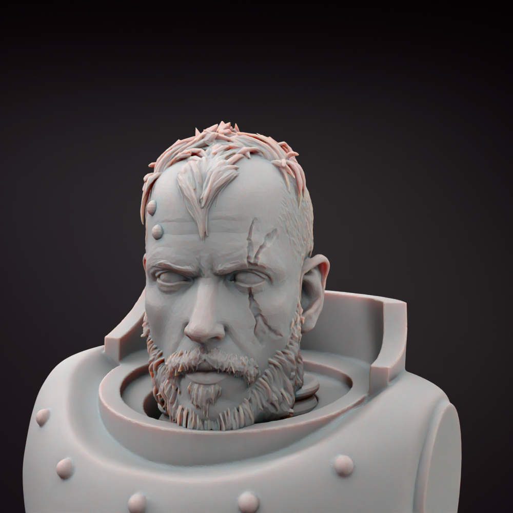 Celebrity Space Marine Solider Heads Tabletop Sci Fi Miniature Heads Helmets