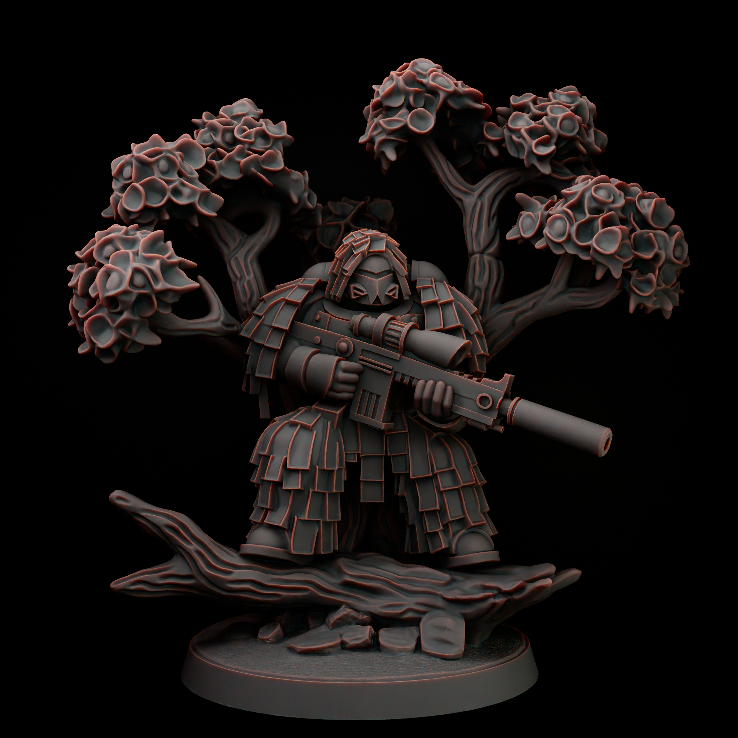 Space Sniper Diorama - Tabletop Sci Fi Marine Proxy 3D Resin Printed