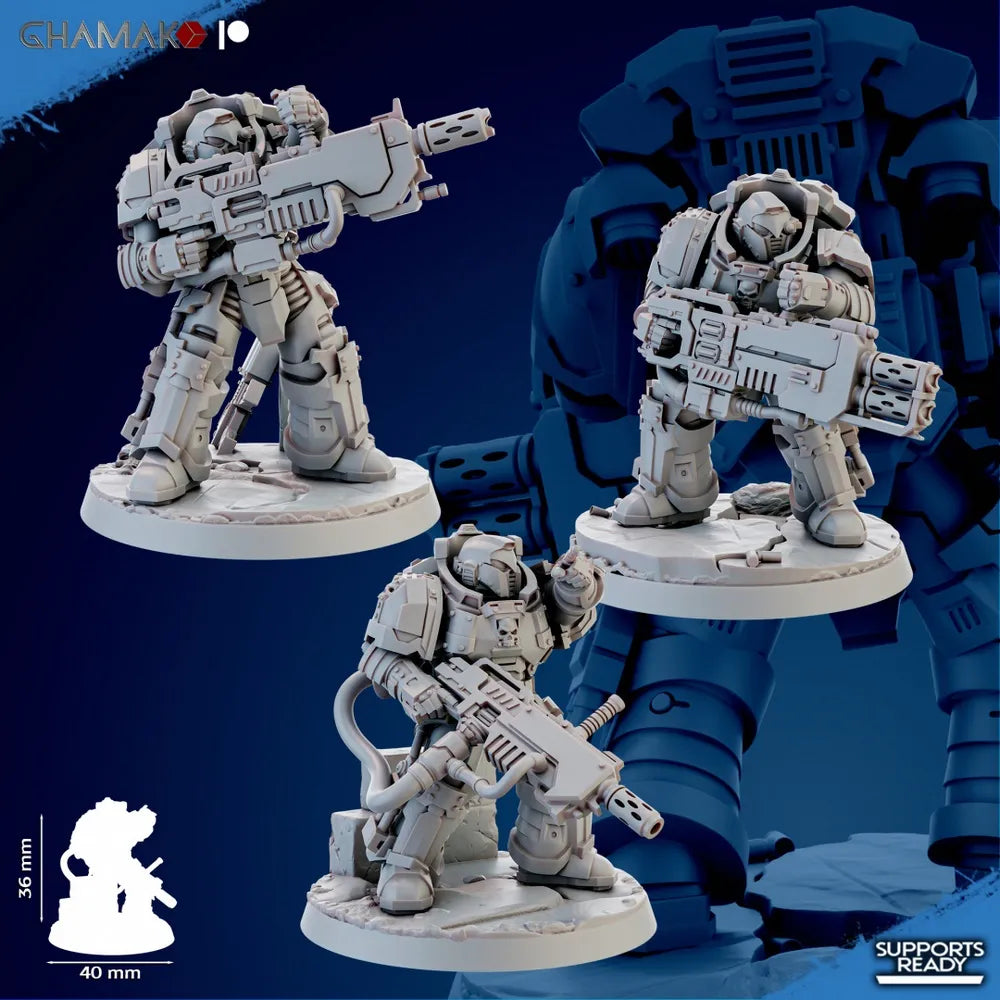 Eradication Team - Ghamak  Sci FI Marines Tabletop Sci Fi Miniature Wargaming Proxy Eradicators
