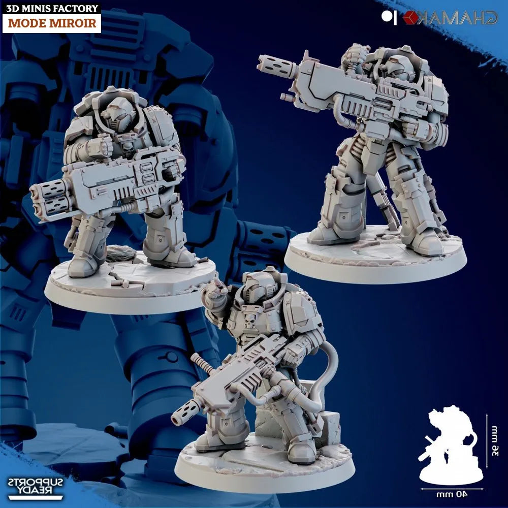 Eradication Team - Ghamak  Sci FI Marines Tabletop Sci Fi Miniature Wargaming Proxy Eradicators