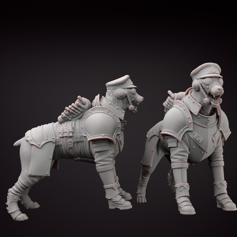 Grimdark Dog Guard Model Trench Crusade Tabletop Sci Fi Gift Wargaming Proxy