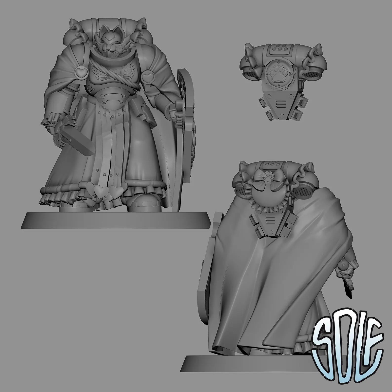 Maid Marines - Meowneaus Catgar Tabletop Sci Fi Miniature Wargaming Proxy