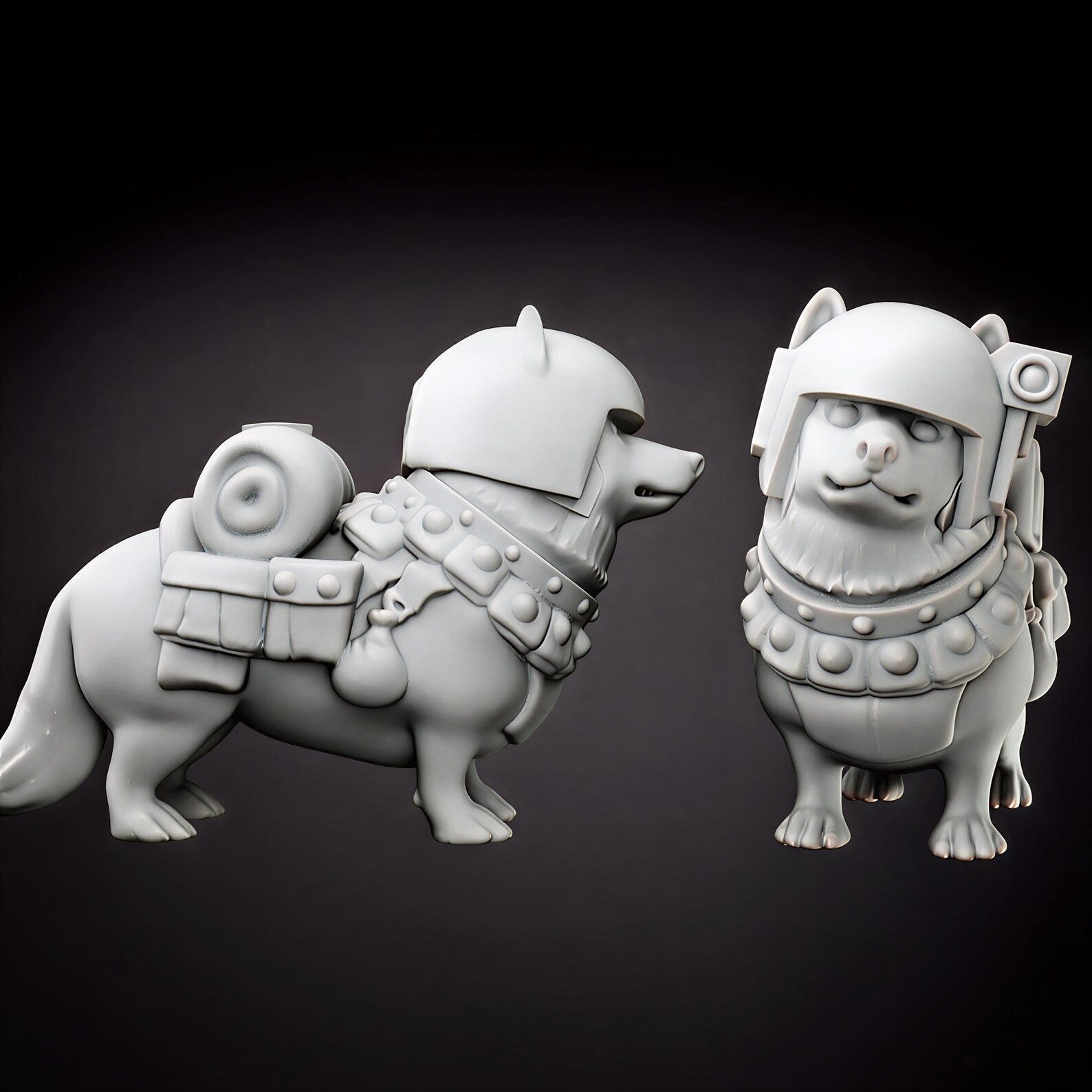 Grimdark Imperial Dog Model Tabletop Resin 3D Printed Sci Fi Model Proxy