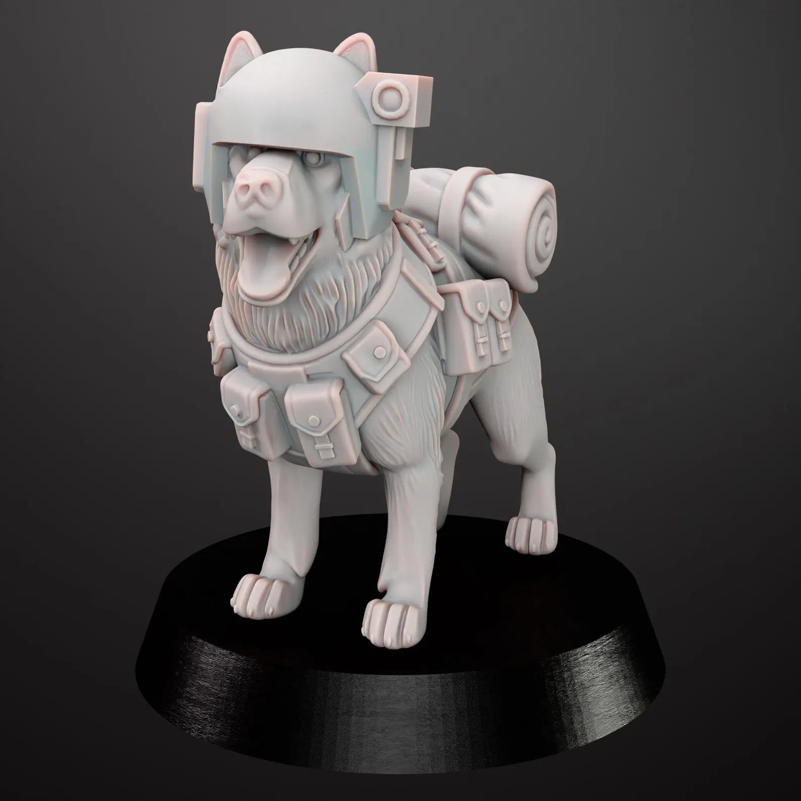 Grimdark Imperial Dog Model Tabletop Resin 3D Printed Sci Fi Model Proxy