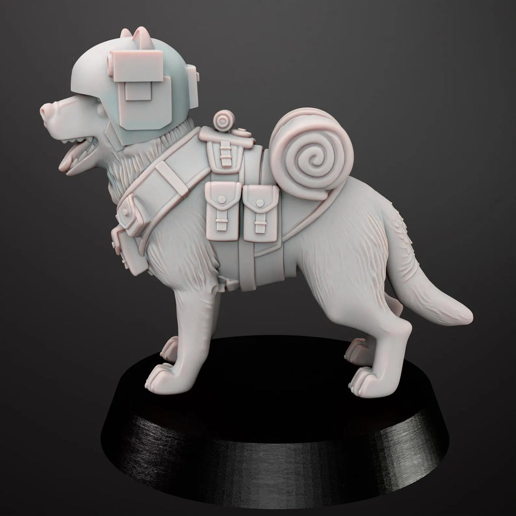 Grimdark Imperial Dog Model Tabletop Resin 3D Printed Sci Fi Model Proxy