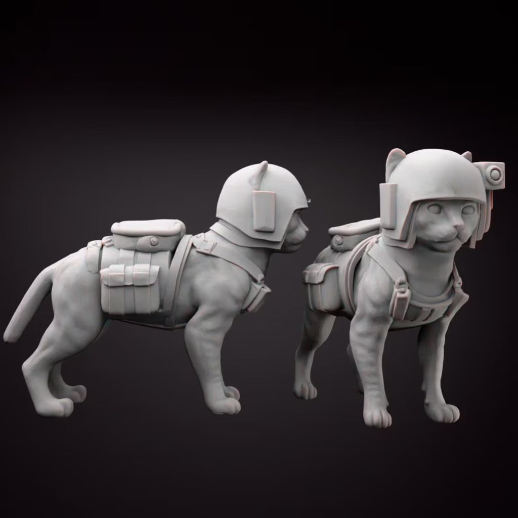 Grimdark Imperial Cat Model Tabletop Sci Fi Model Proxy