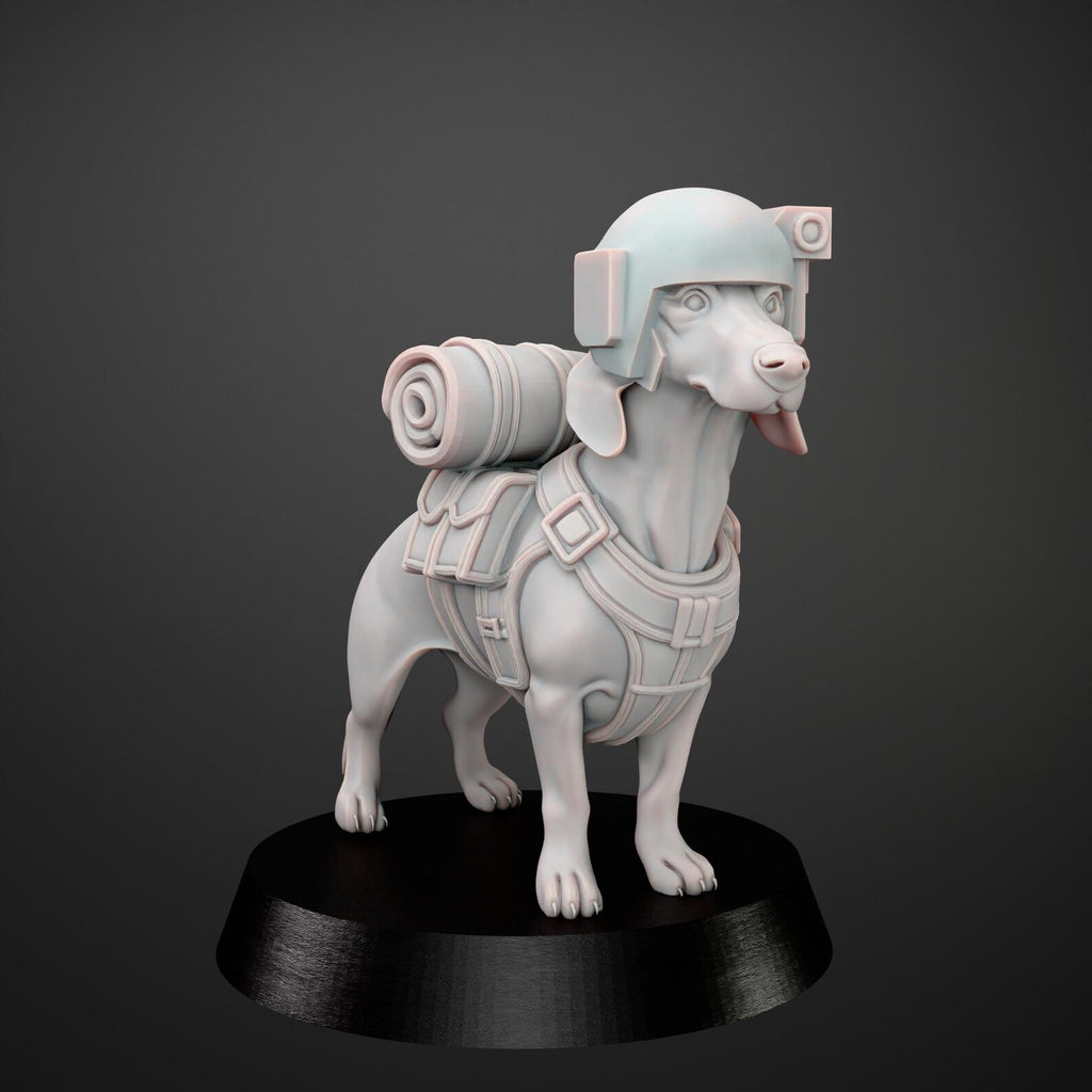 Grimdark Imperial Dog Model Tabletop Resin 3D Printed Sci Fi Model Proxy