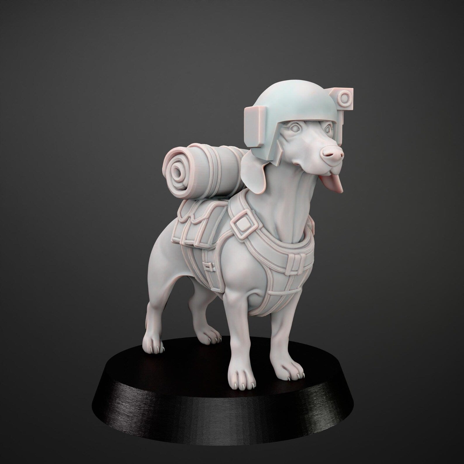 Grimdark Imperial Dog Model Tabletop Resin 3D Printed Sci Fi Model Proxy