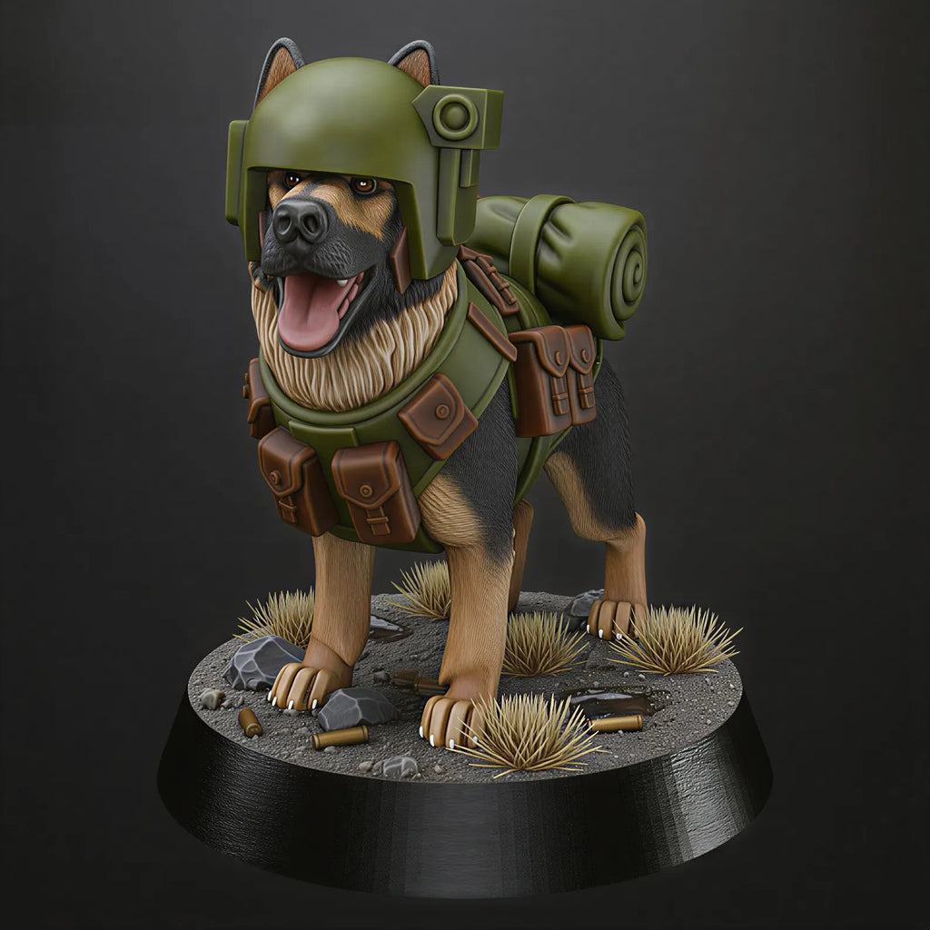 Grimdark Imperial Dog Model Tabletop Resin 3D Printed Sci Fi Model Proxy