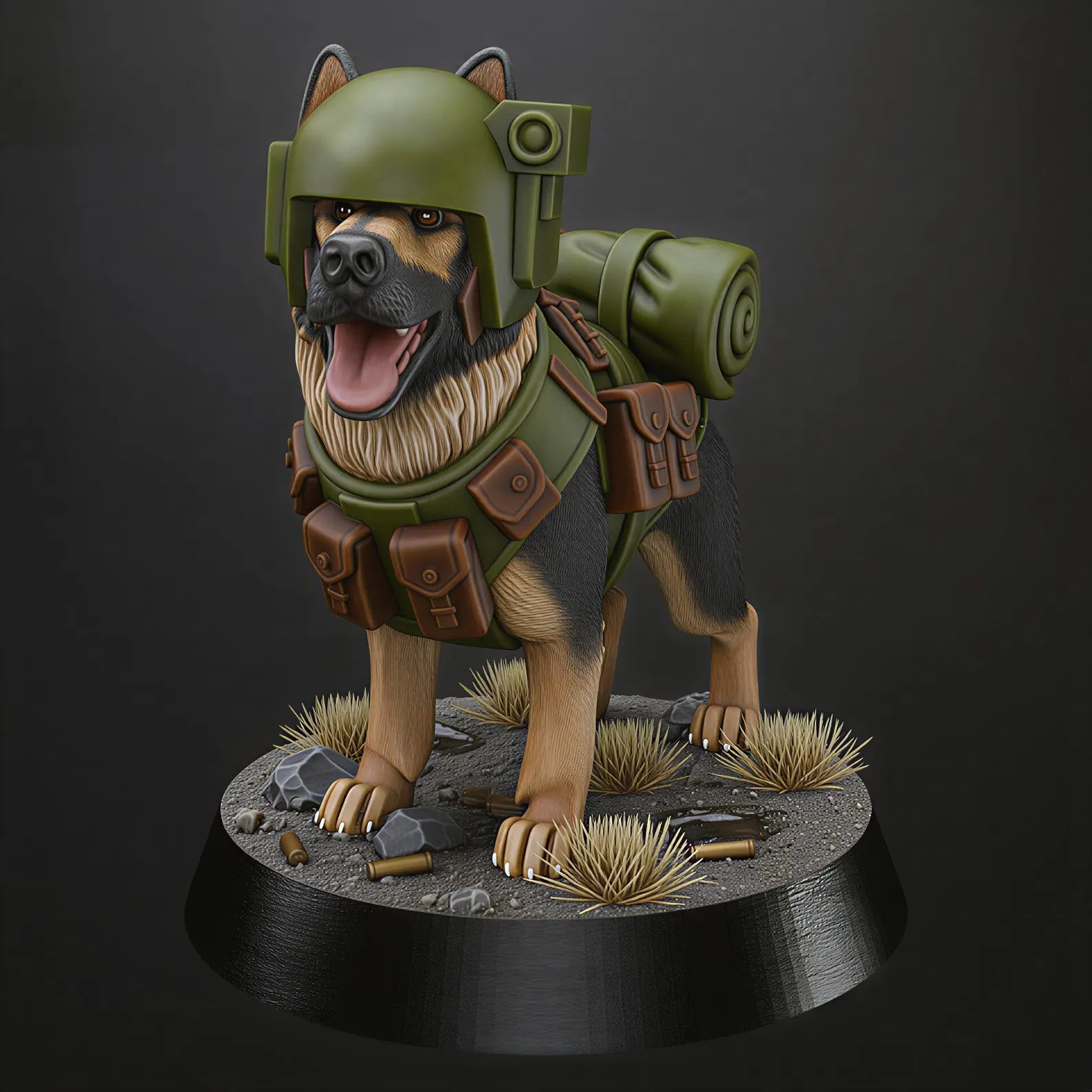 Grimdark Imperial Dog Model Tabletop Resin 3D Printed Sci Fi Model Proxy