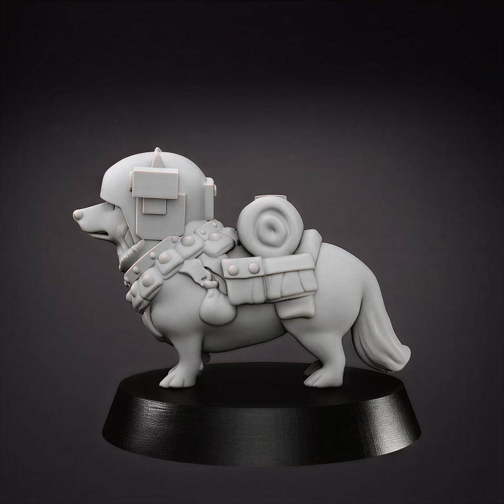 Grimdark Imperial Dog Model Tabletop Resin 3D Printed Sci Fi Model Proxy