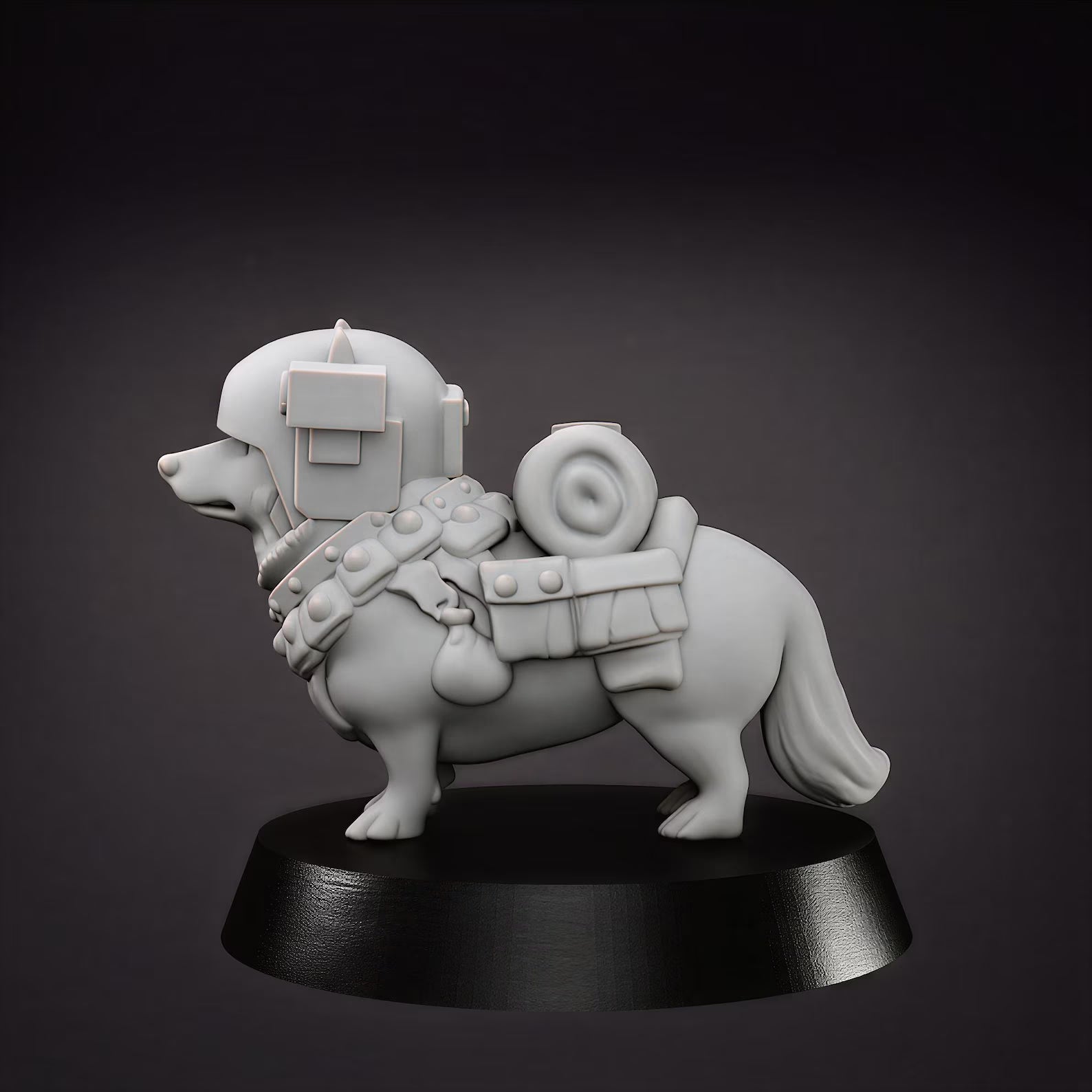 Grimdark Imperial Dog Model Tabletop Resin 3D Printed Sci Fi Model Proxy