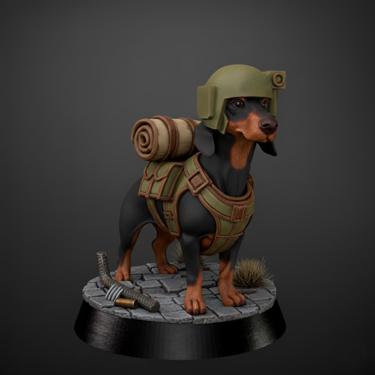 Grimdark Imperial Dog Model Tabletop Resin 3D Printed Sci Fi Model Proxy