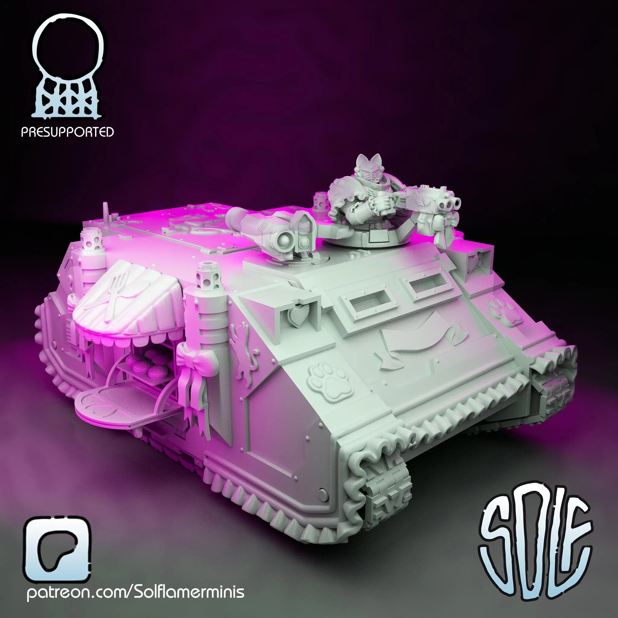 Maid Marines - Bakers Van Tank Tabletop Sci Fi Miniature Wargaming Proxy