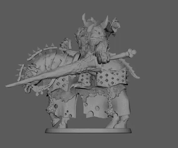 Plague Demon On Horseback Tabletop Sci Fi Miniature Wargaming Proxy