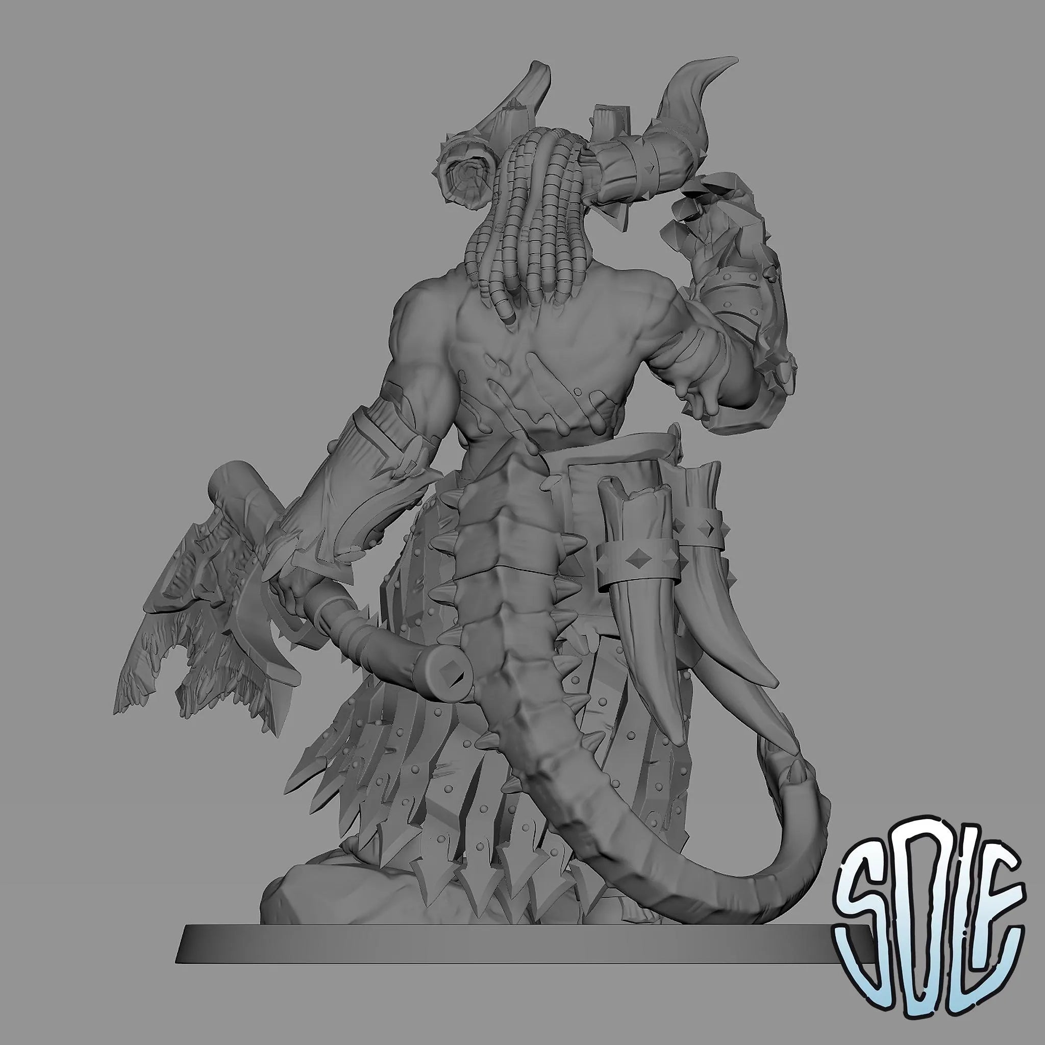 Bloody Berserker Demon Tabletop Sci Fi Miniature Wargaming Proxy