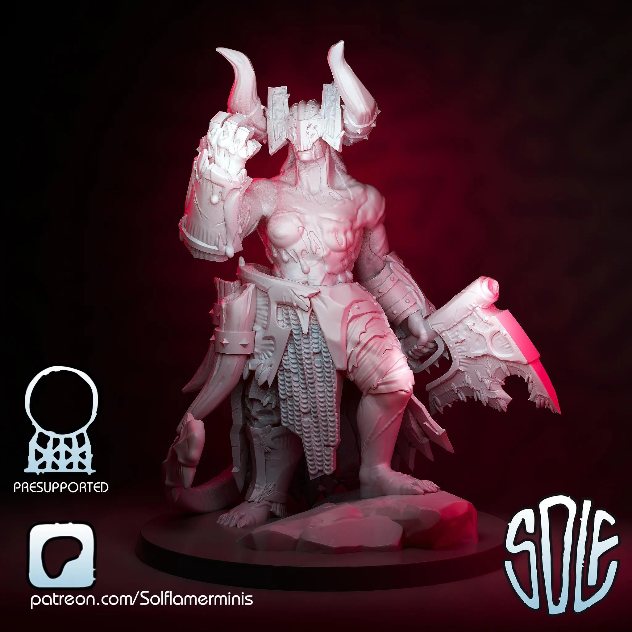 Bloody Berserker Demon Tabletop Sci Fi Miniature Wargaming Proxy