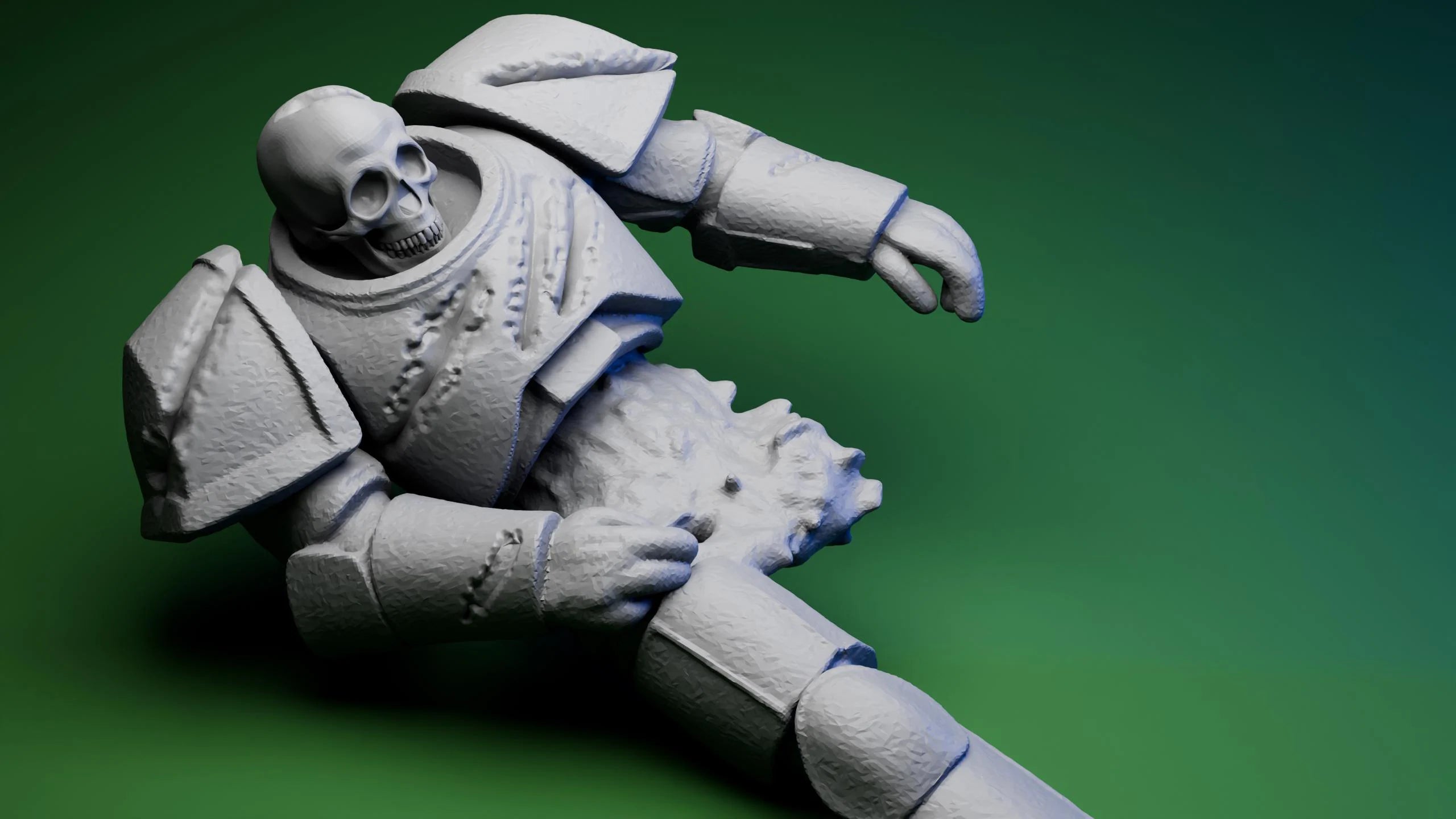 Wounded Grimdark Space Solider Corpses Tabletop Sci Fi Miniature Wargaming Proxy