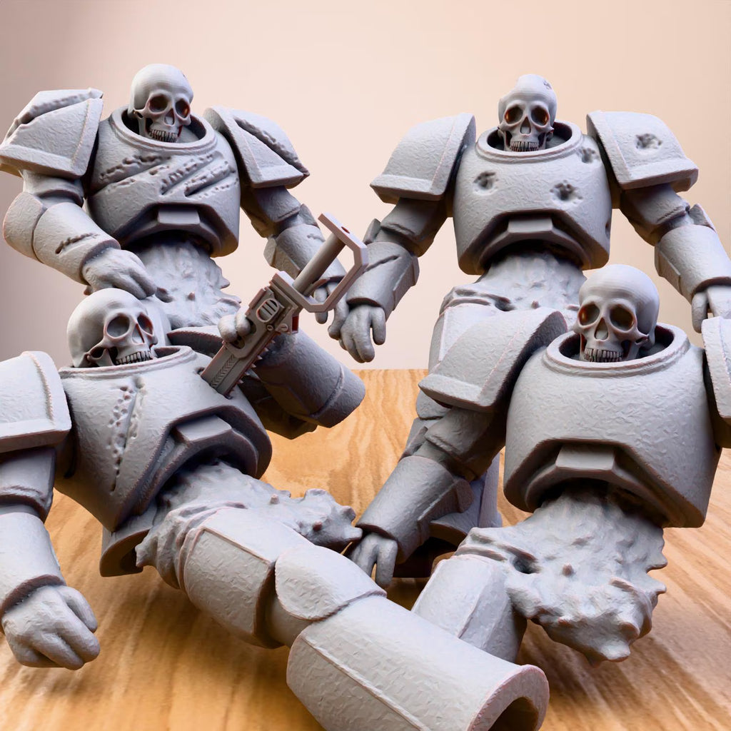 Wounded Grimdark Space Solider Corpses Tabletop Sci Fi Miniature Wargaming Proxy
