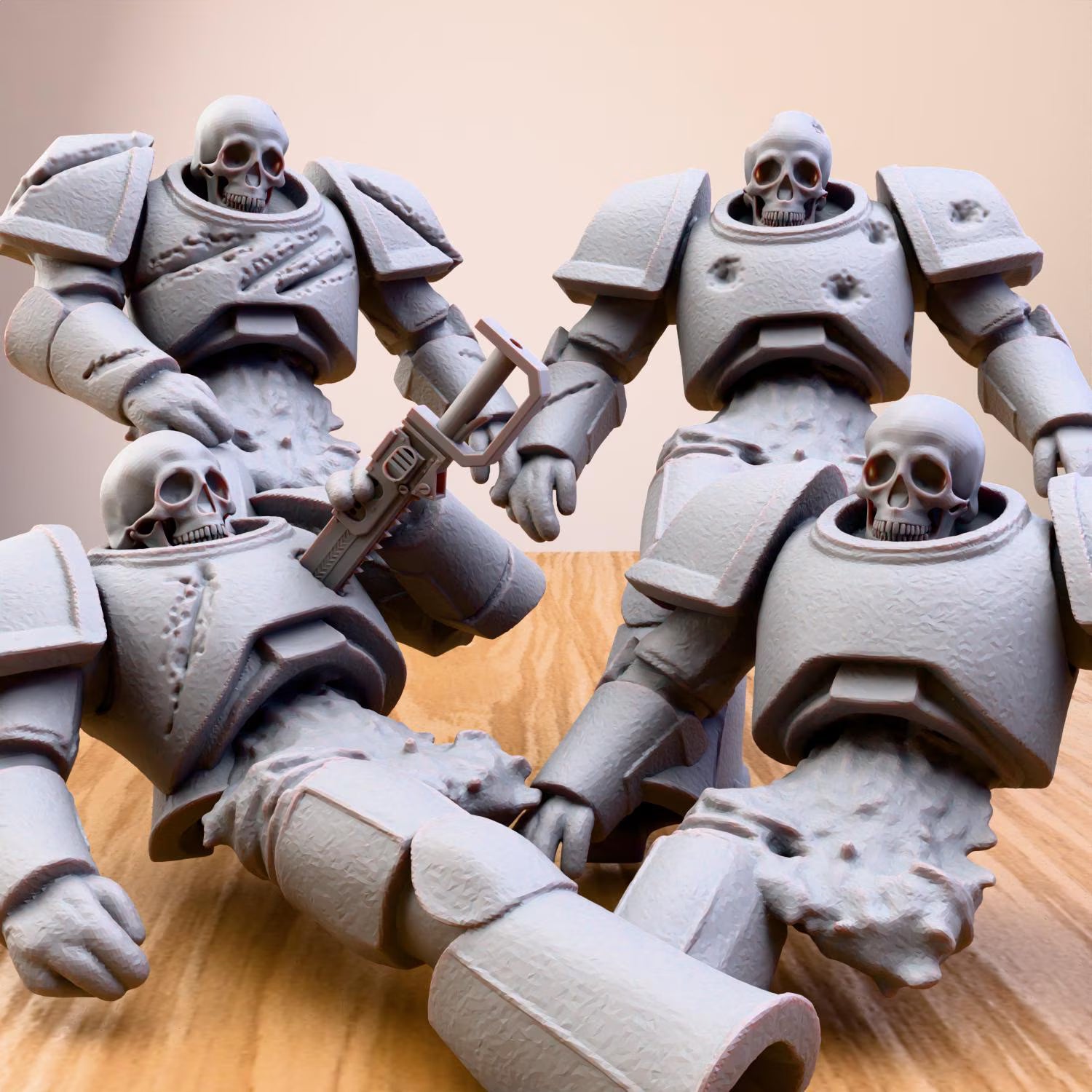 Wounded Grimdark Space Solider Corpses Tabletop Sci Fi Miniature Wargaming Proxy