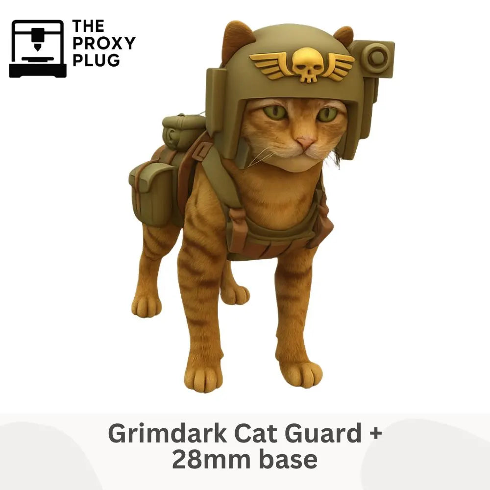 Grimdark Imperial Cat Model Gift Tabletop Sci Fi Model Proxy
