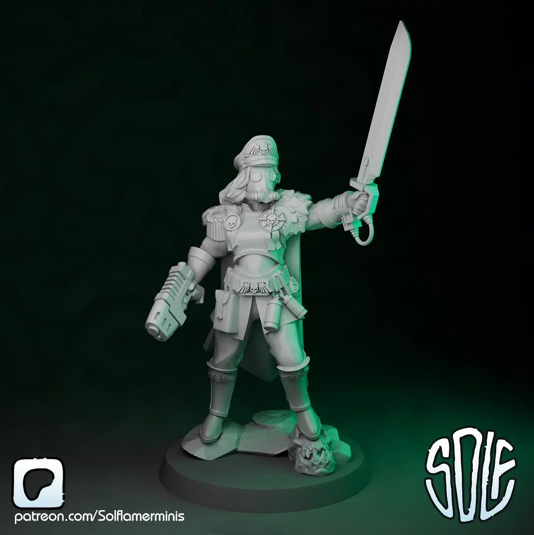 Female Commissar Tabletop Sci Fi Miniature Wargaming Proxy