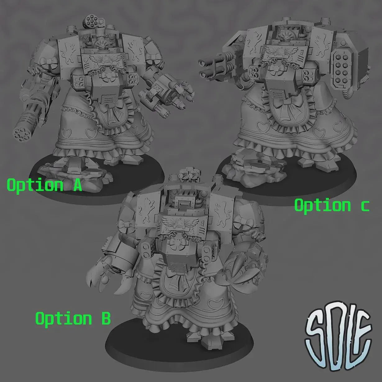 Maid Marines -  Dread Walker Tabletop Sci Fi Miniature Wargaming Proxy
