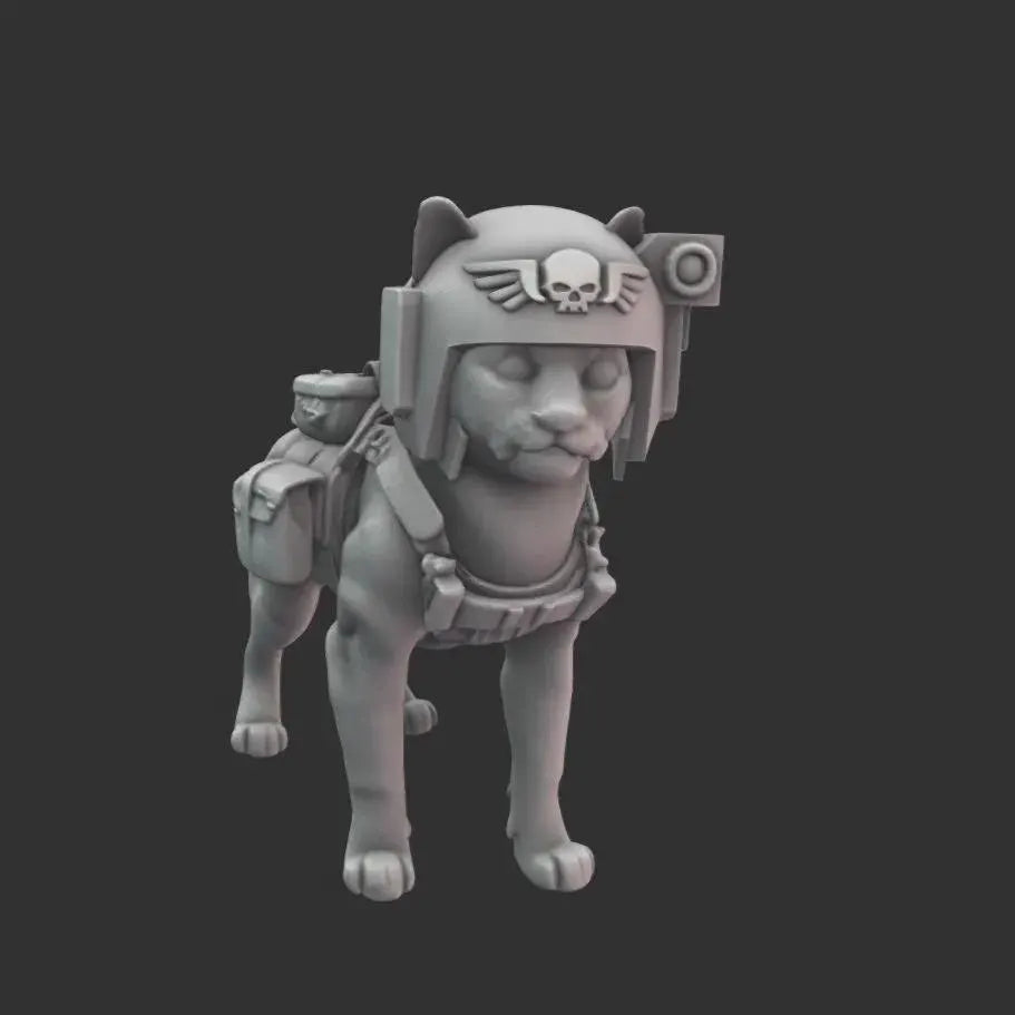 Grimdark Imperial Cat Model Gift Tabletop Sci Fi Model Proxy