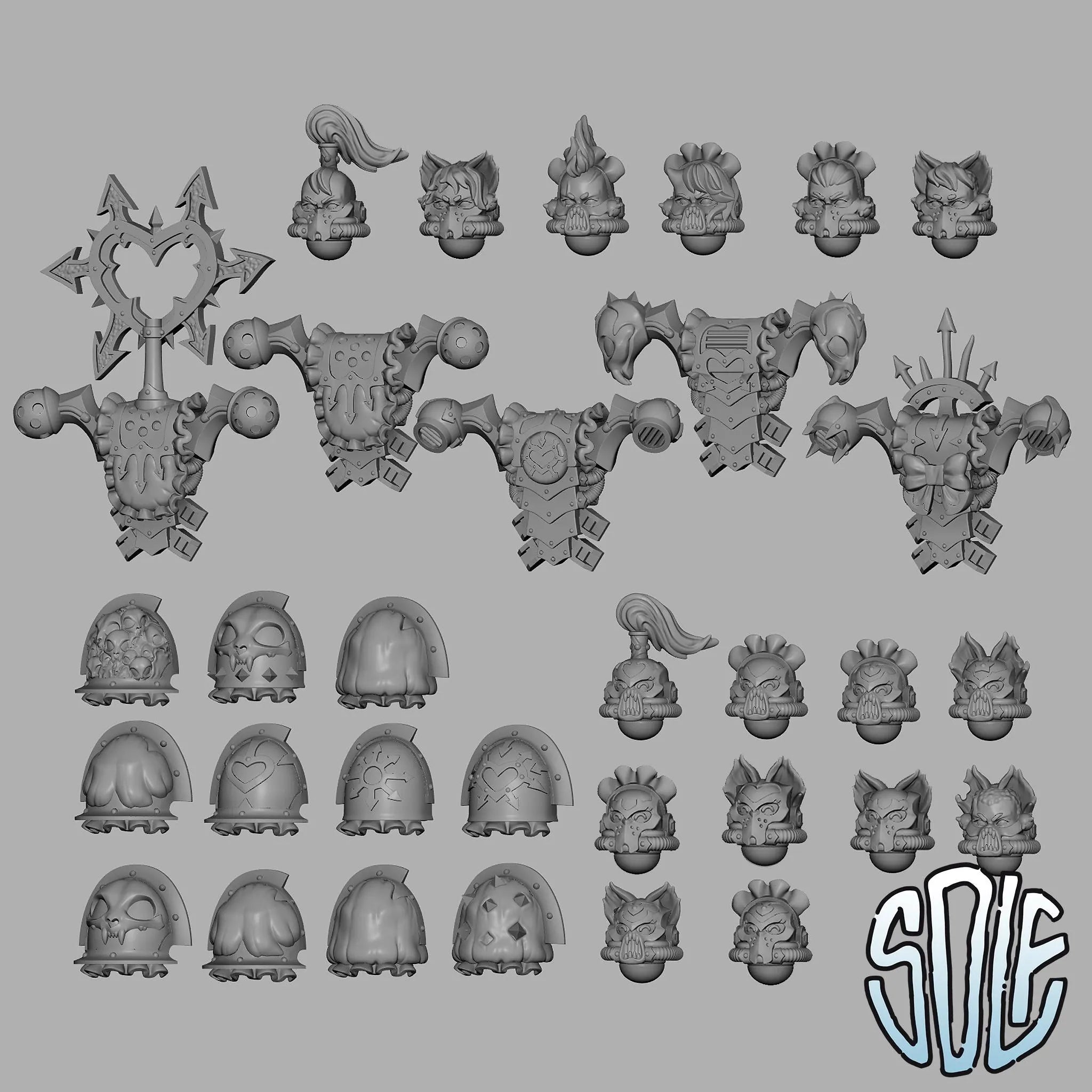 Maid Marines | Chaos Maids Tabletop Sci Fi Miniature Wargaming Proxy