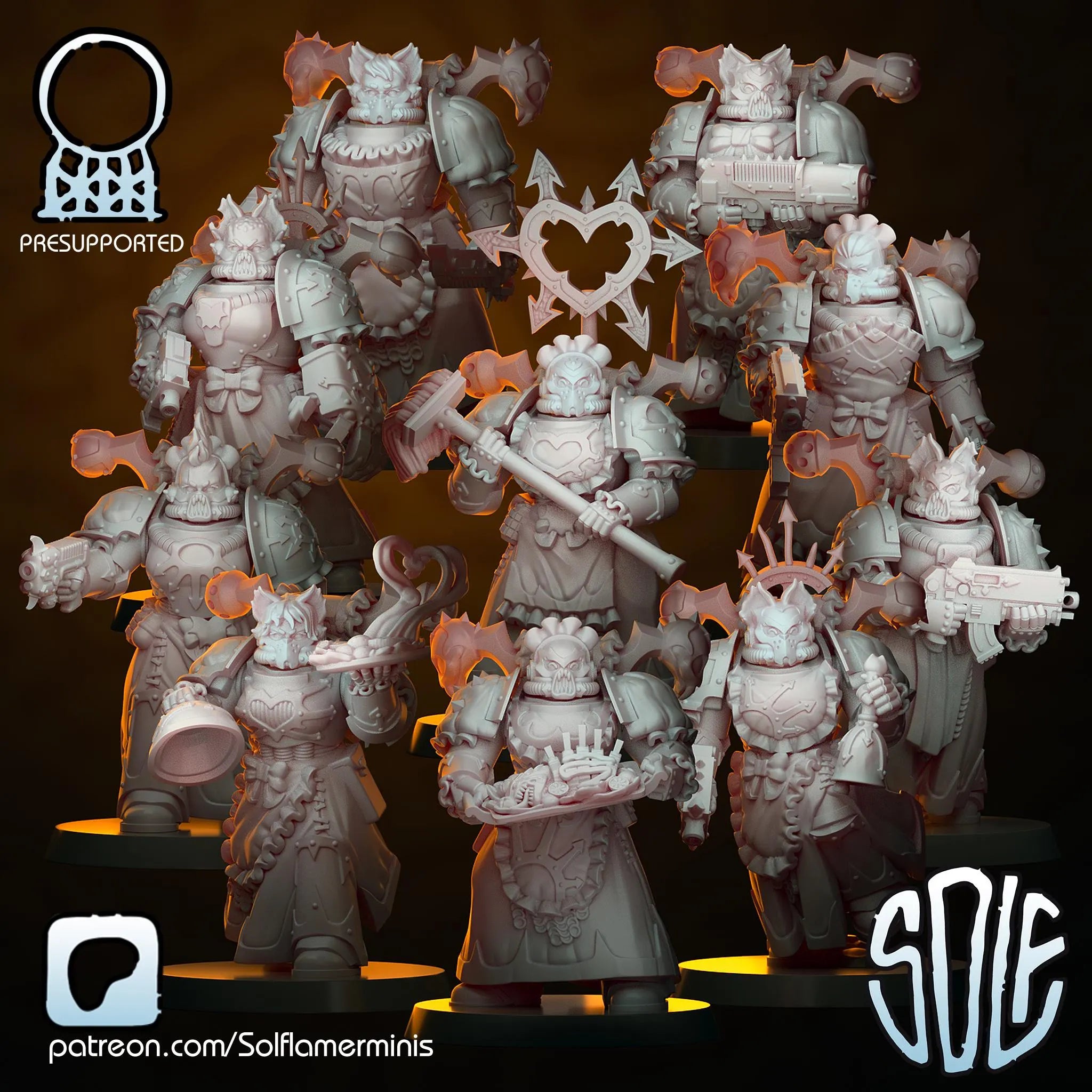 Maid Marines | Chaos Maids Tabletop Sci Fi Miniature Wargaming Proxy