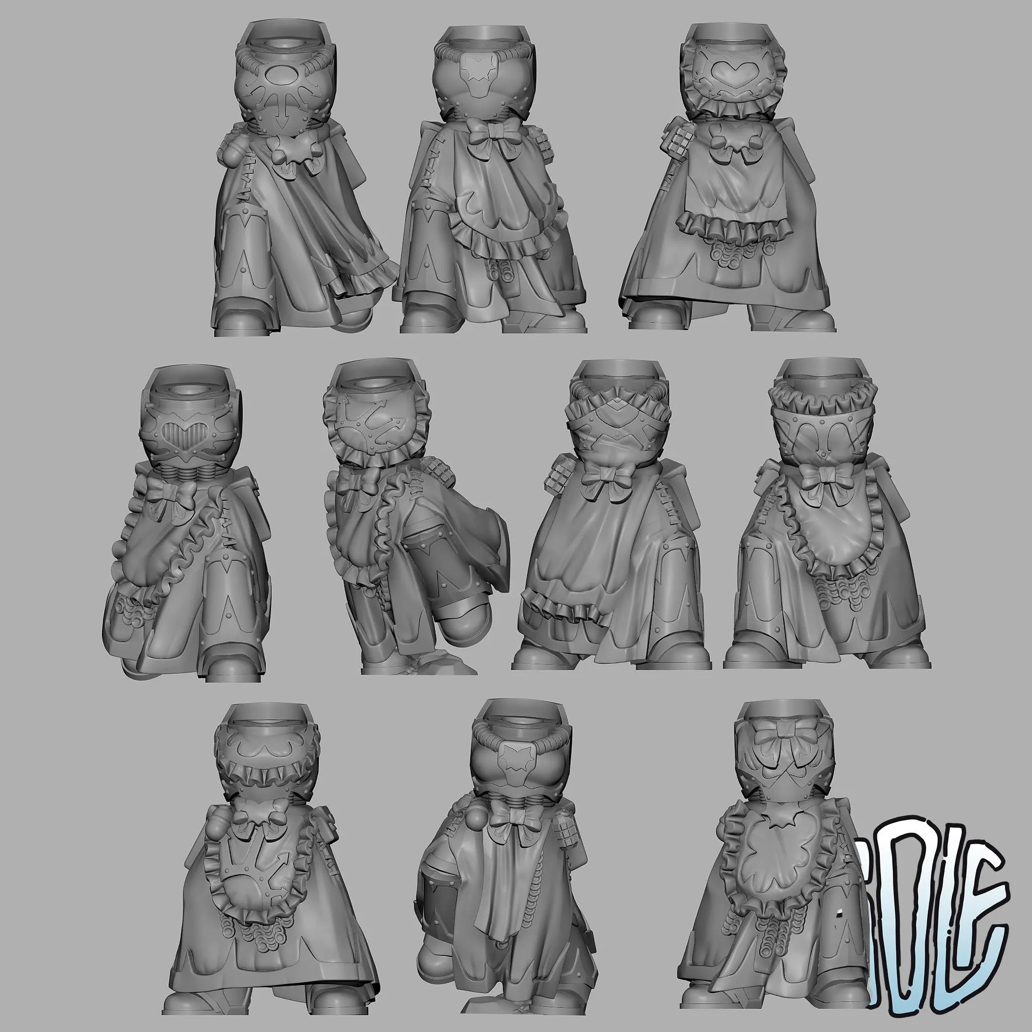 Maid Marines | Chaos Maids Tabletop Sci Fi Miniature Wargaming Proxy