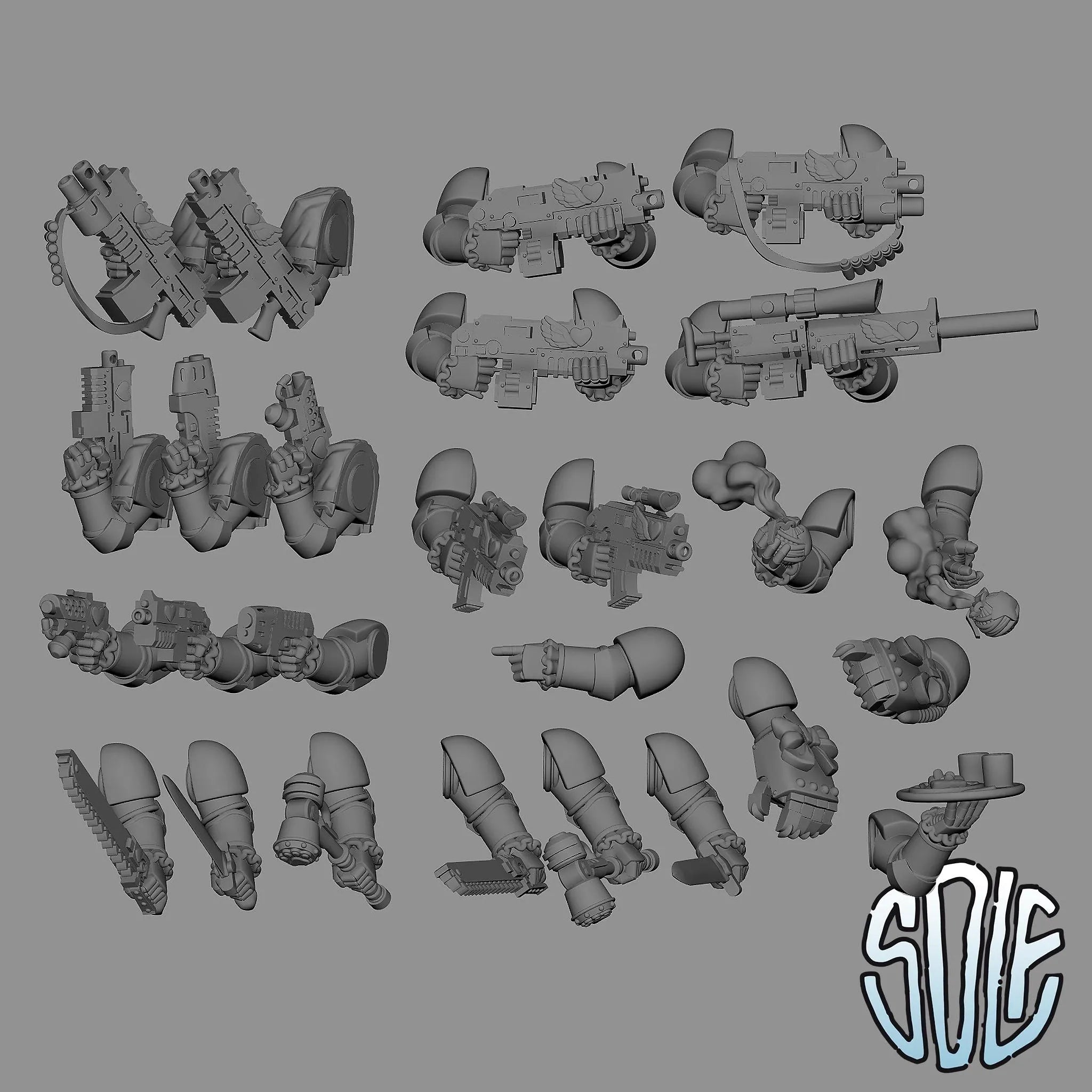 Maid Marines x10 Tabletop Sci Fi Miniature Wargaming Proxy
