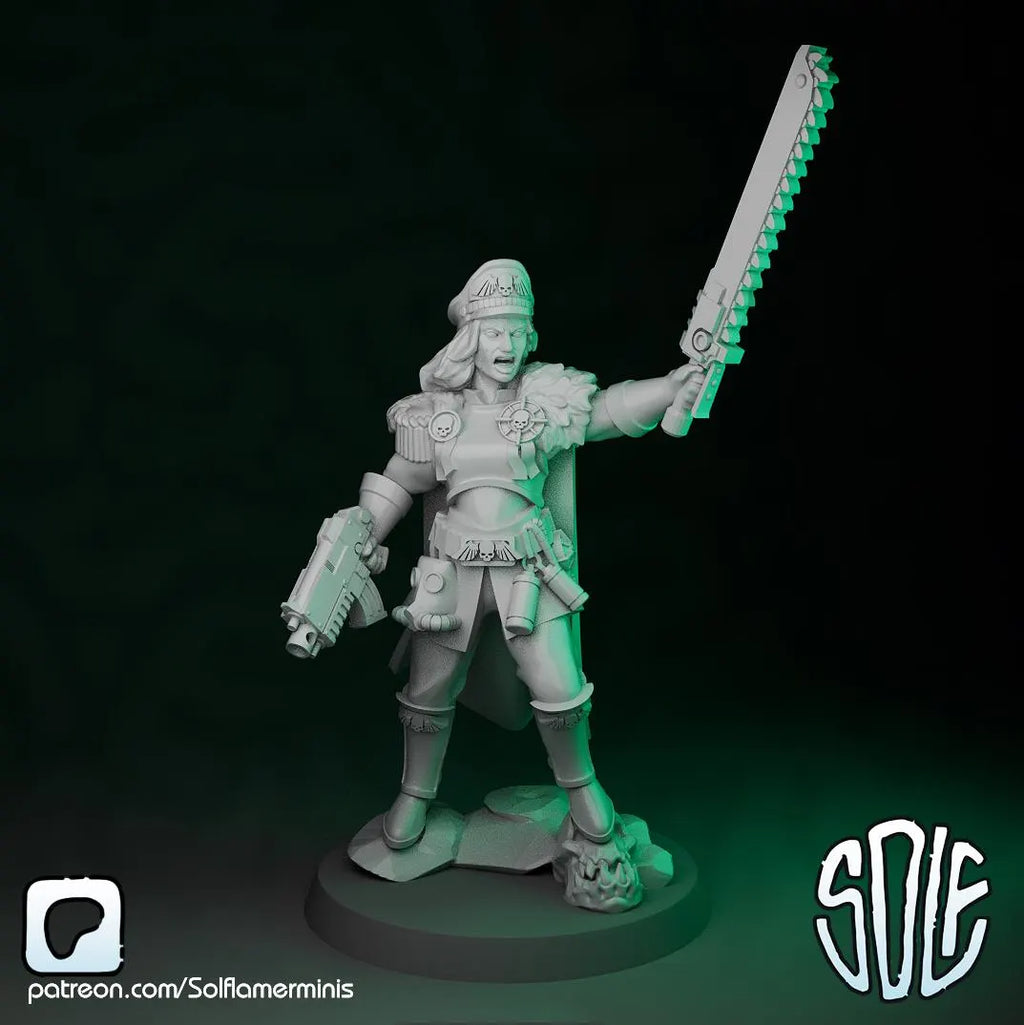 Female Commissar Tabletop Sci Fi Miniature Wargaming Proxy