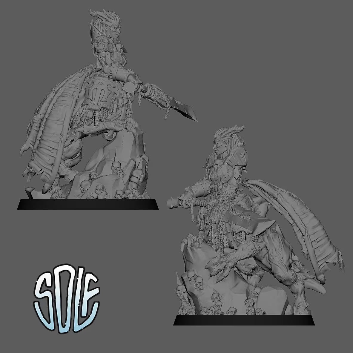 Berserker of the Blood God Demon Tabletop Sci Fi Miniature Wargaming Proxy