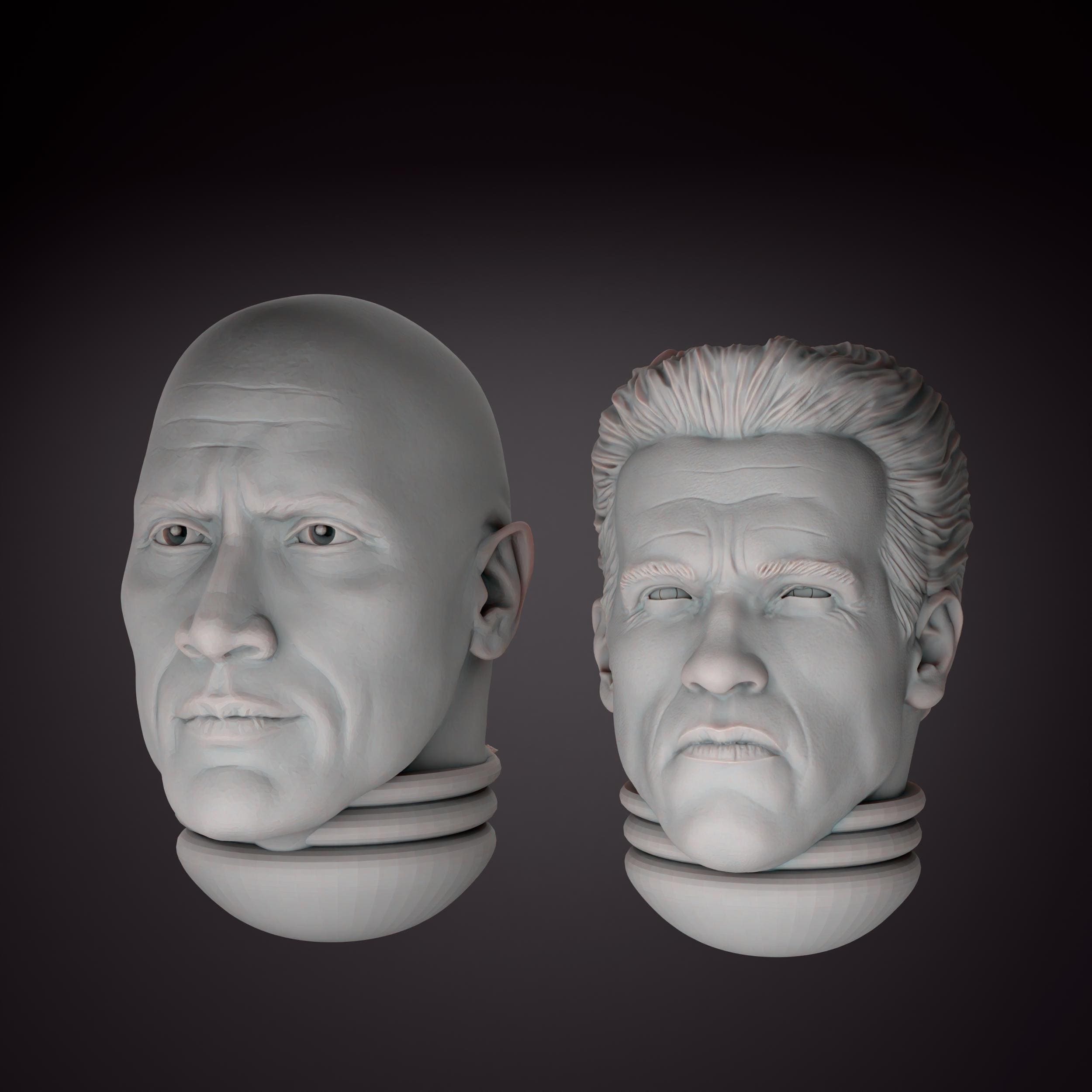 Celebrity Space Solider Heads Tabletop Sci Fi Miniature Wargaming Proxy