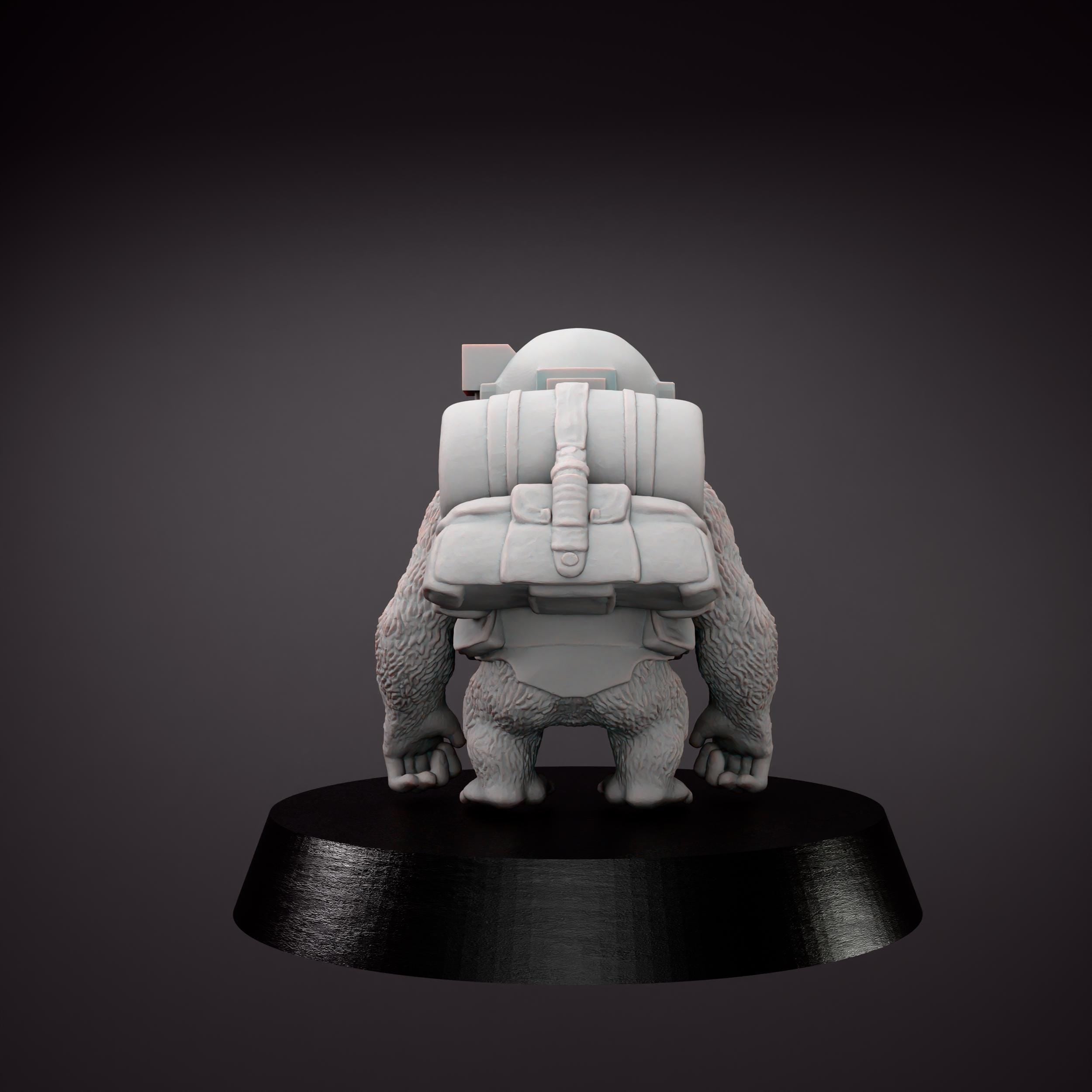 Grimdark Chimp Animal Guard Model Gift Tabletop Sci Fi Wargaming Proxy Marines