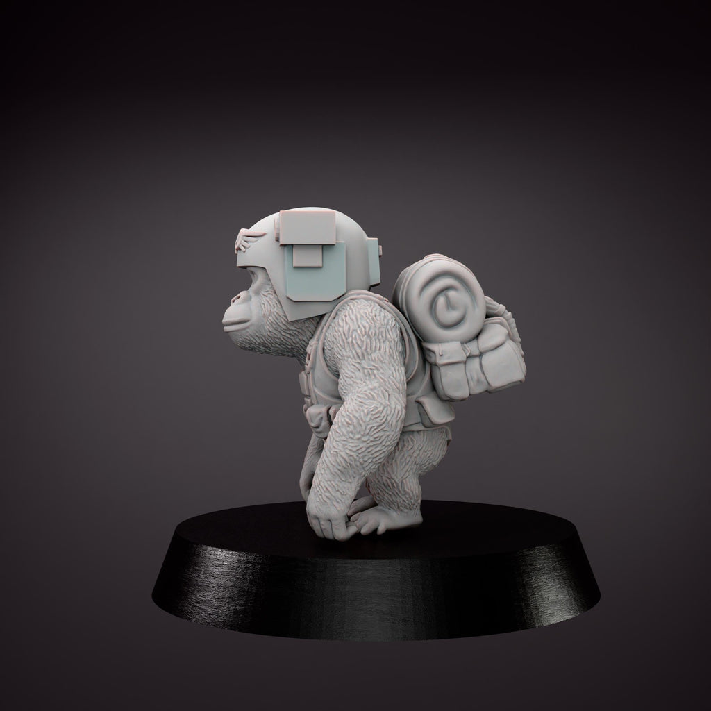 Grimdark Chimp Animal Guard Model Gift Tabletop Sci Fi Wargaming Proxy Marines
