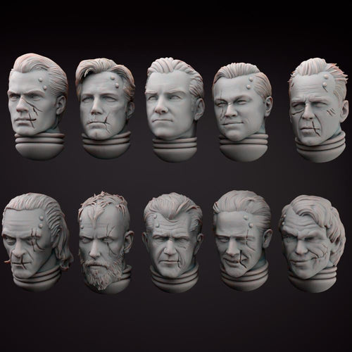 Celebrity Space Solider Heads Tabletop Sci Fi Miniature Wargaming Proxy