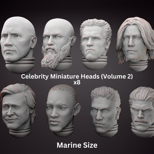Celebrity Space Solider Heads Tabletop Sci Fi Miniature Wargaming Proxy