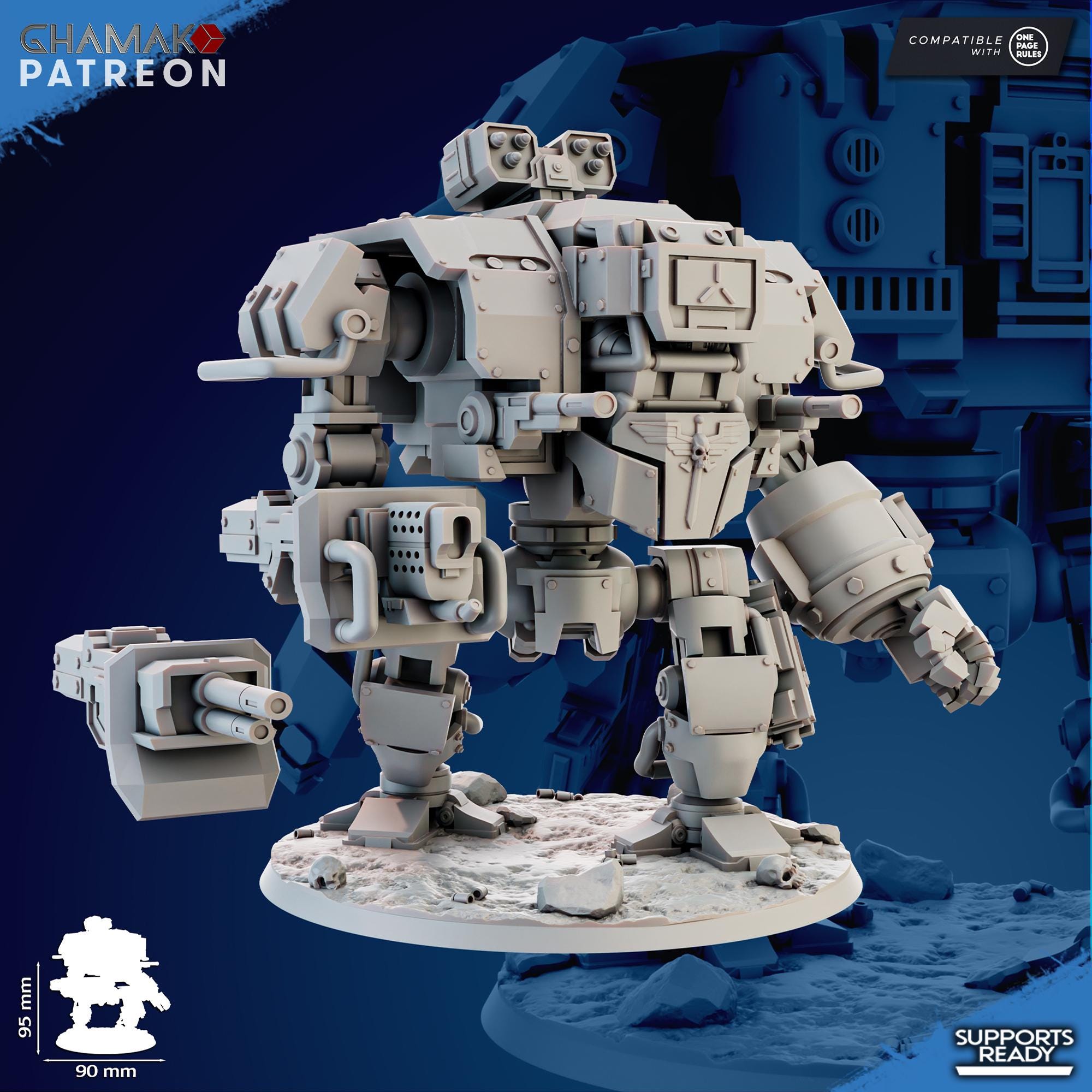 Exploration Mech Ghamak - Tabletop Sci Fi Knights Wargaming Proxy Marines