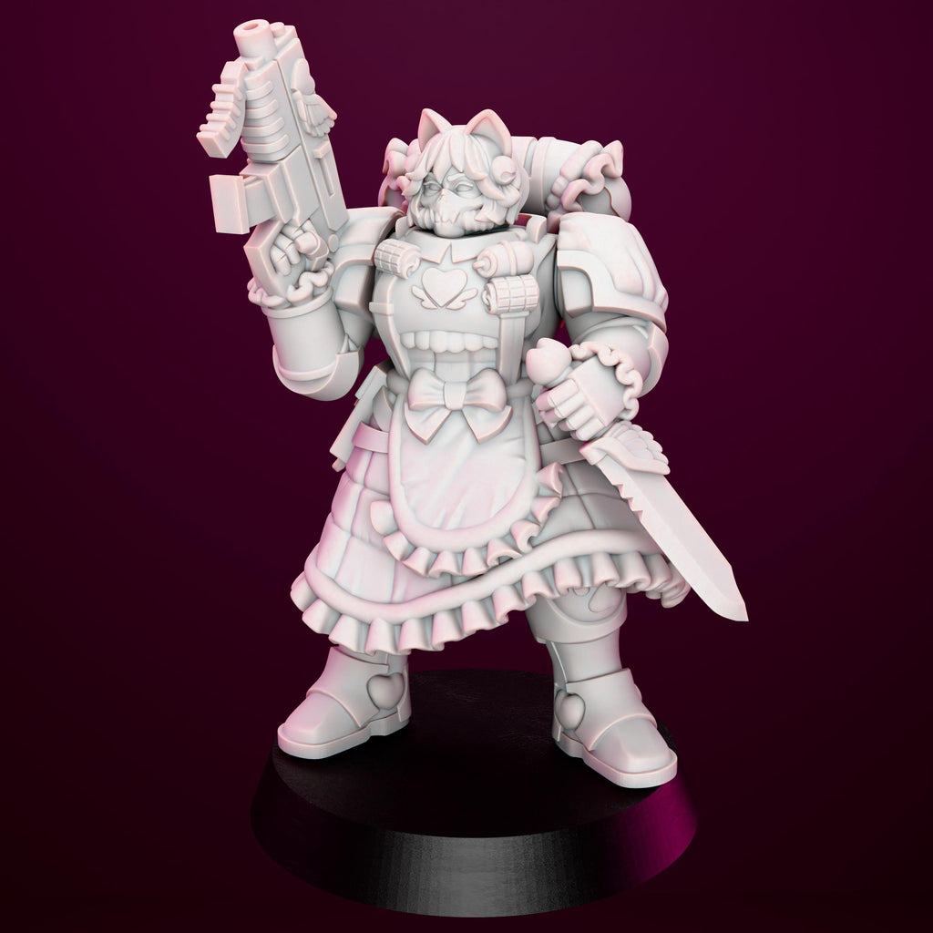 Cosmic Maids Scouts x5 | Grimdark Tabletop Sci Fi Miniature Wargaming Proxy Marines