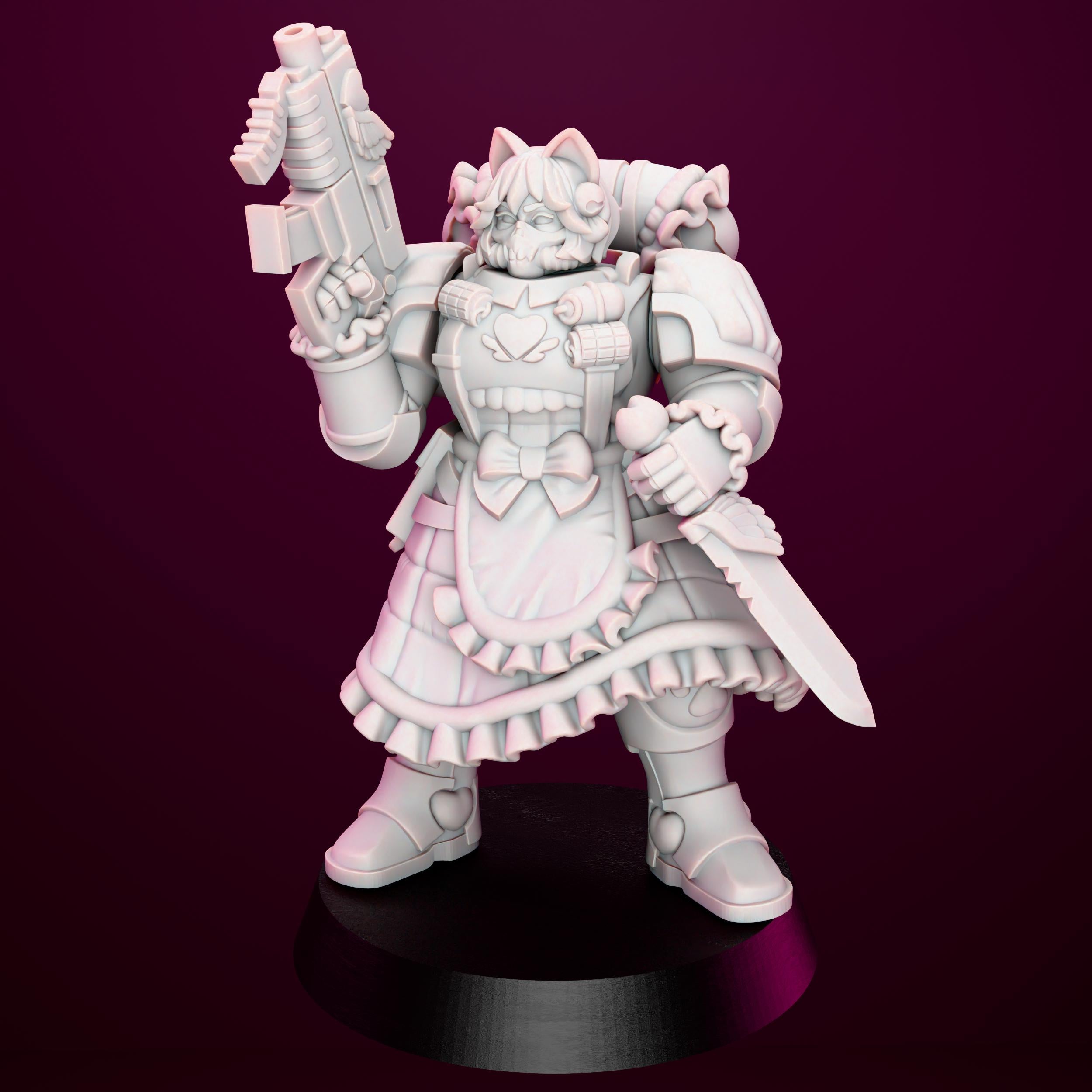 Cosmic Maids Scouts x5 | Grimdark Tabletop Sci Fi Miniature Wargaming Proxy Marines