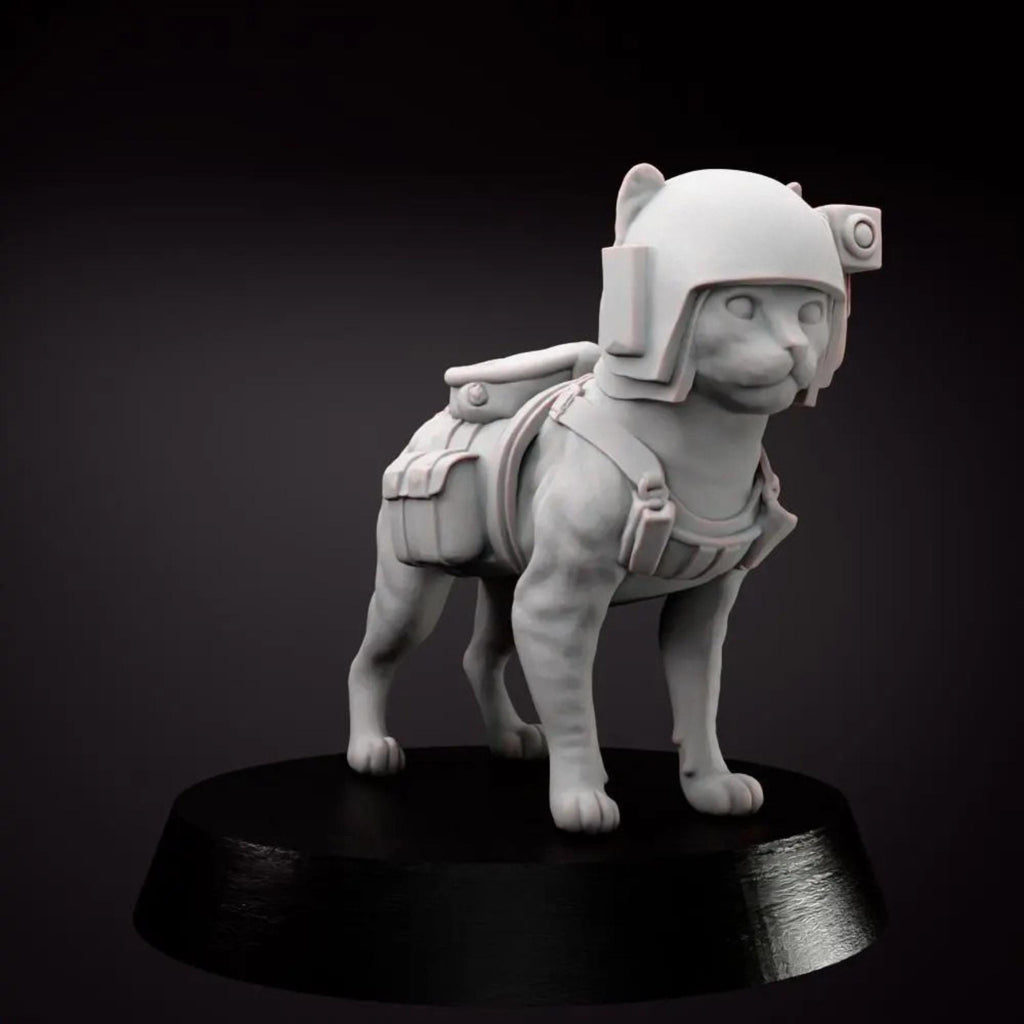 Grimdark Cat Guard Model Gift Tabletop Sci Fi Wargaming